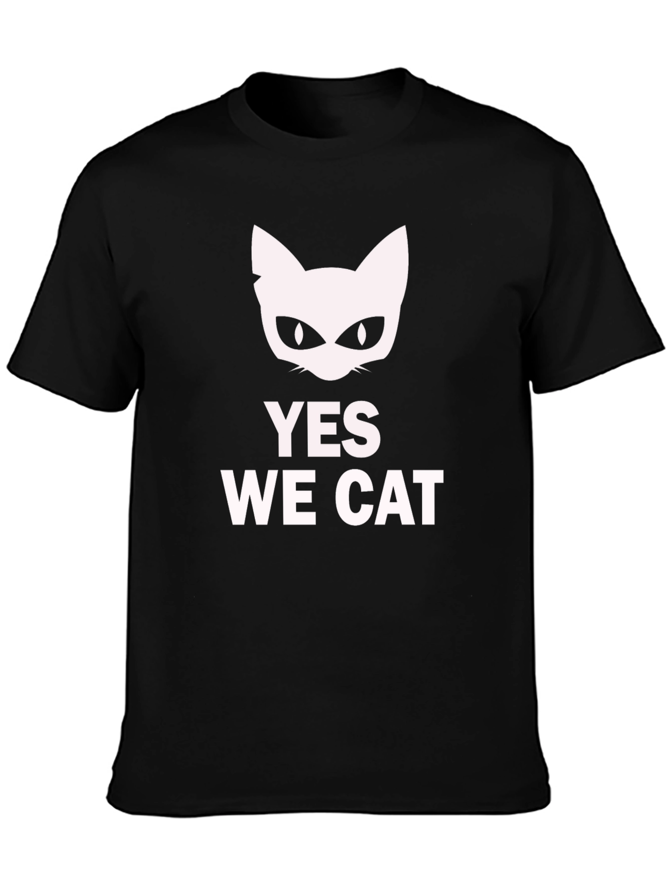 Black Yes We Cat T-Shirt - Funny Cat Lover Tee view 3