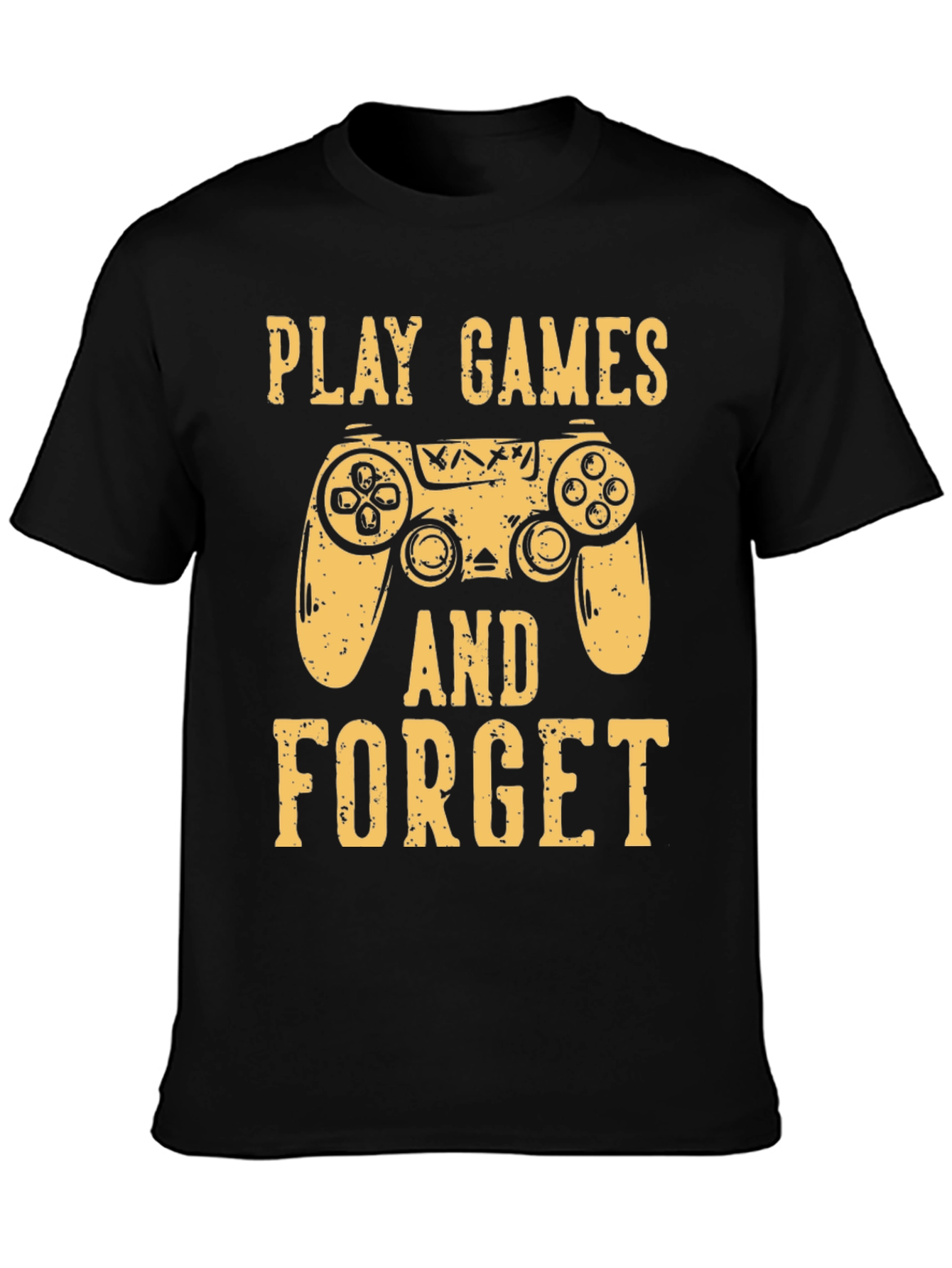 Black Play Games and Forget T-Shirt - Gamer Tee view 3
