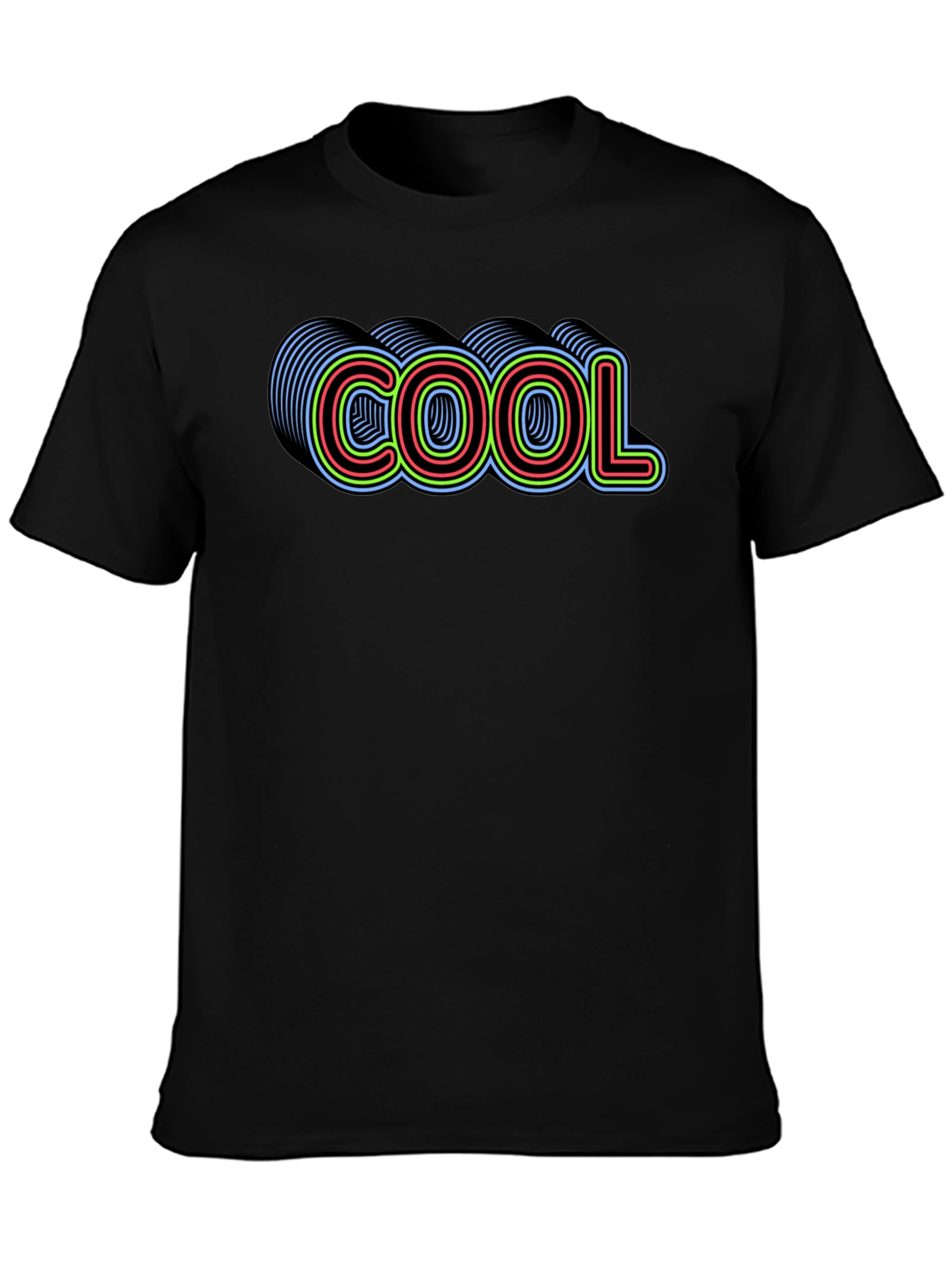 Black Cool Graphic Print Black T-Shirt view 3