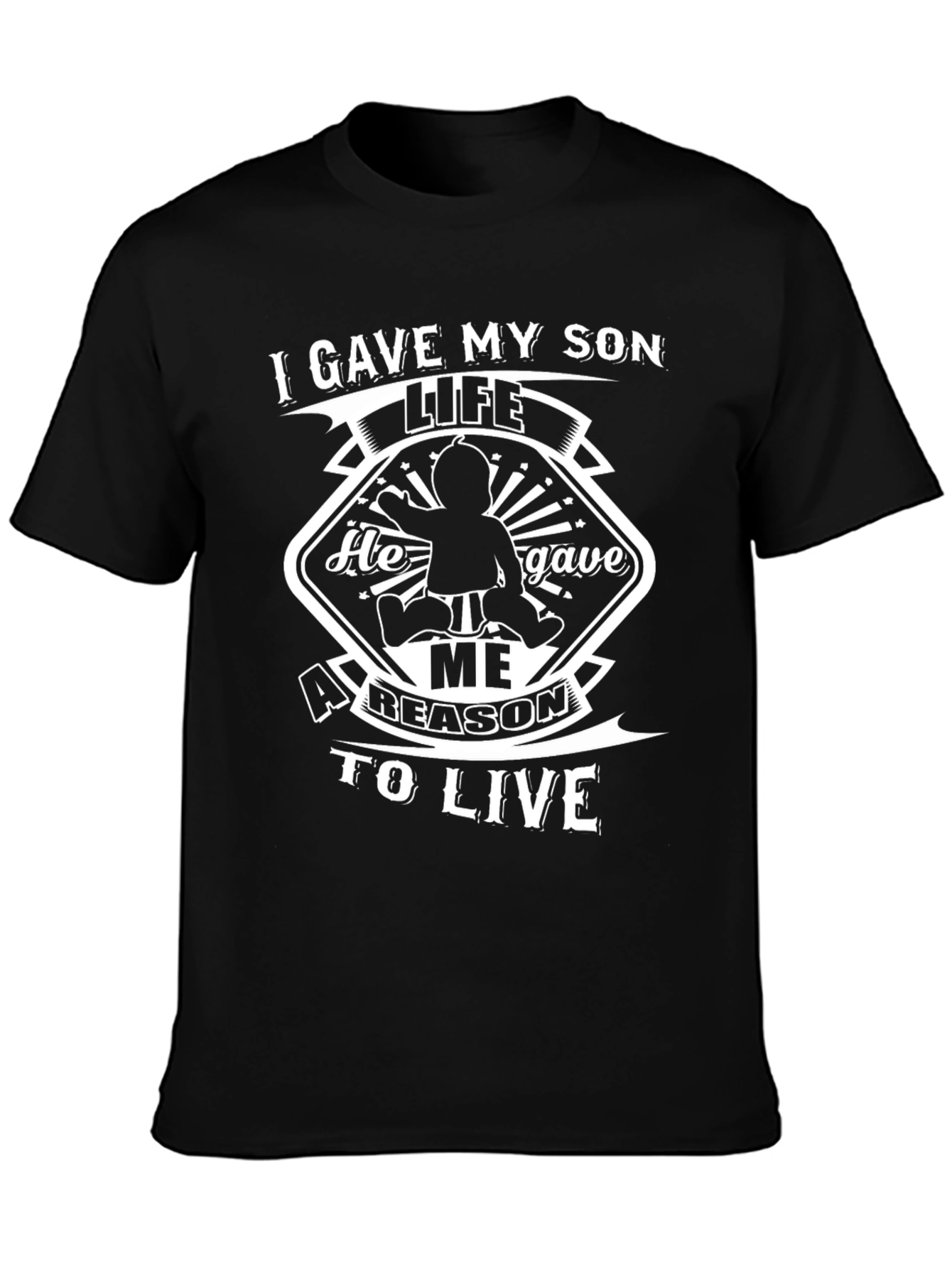 Black Father Son T-Shirt: I Gave My Son Life view 3