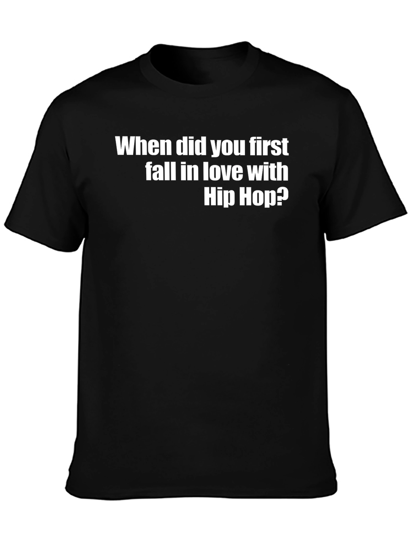 Black Hip Hop Lover T-Shirt: When Did You First Fall In Love? view 3