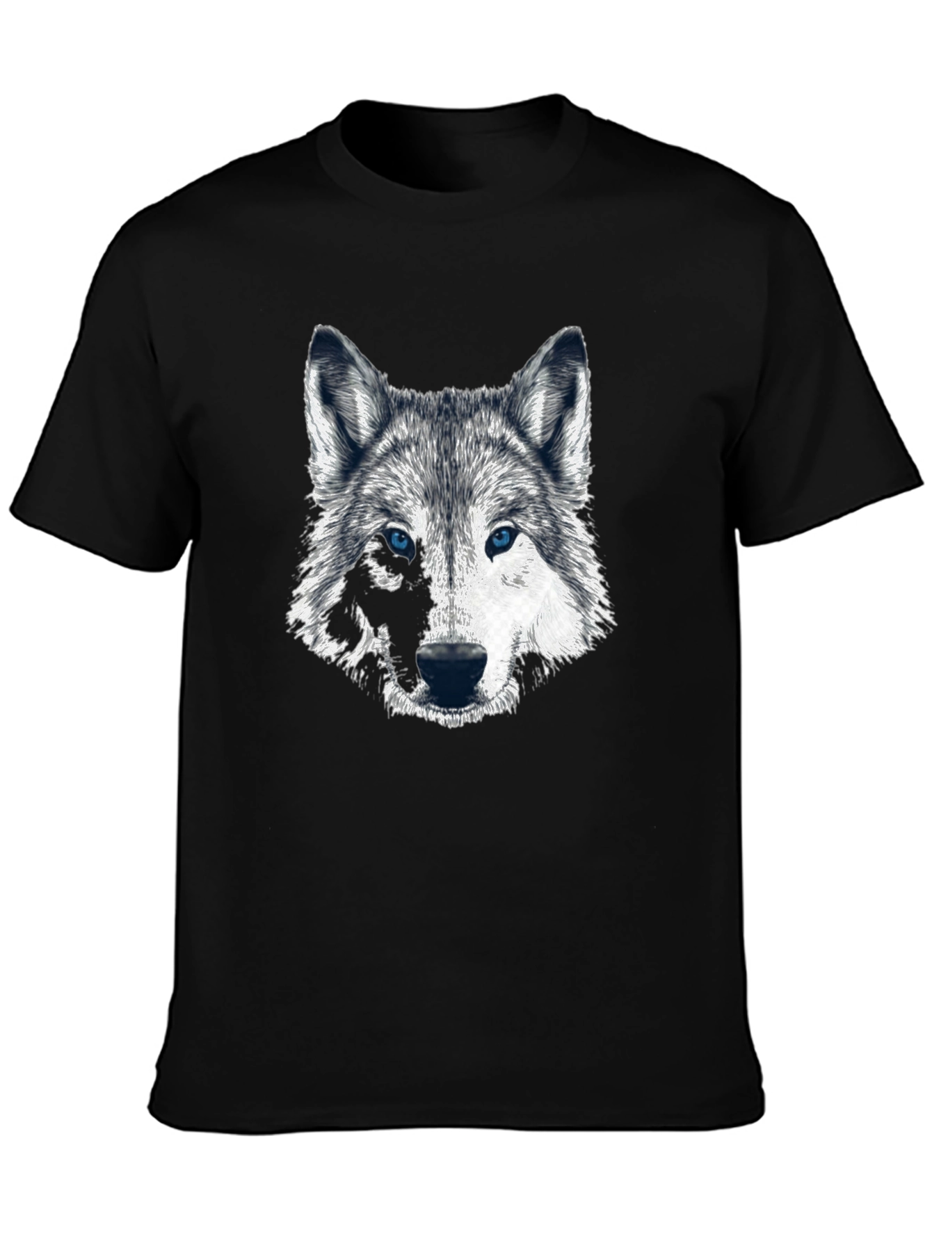 Black Wolf Graphic Tee - Mens Black T-Shirt view 3