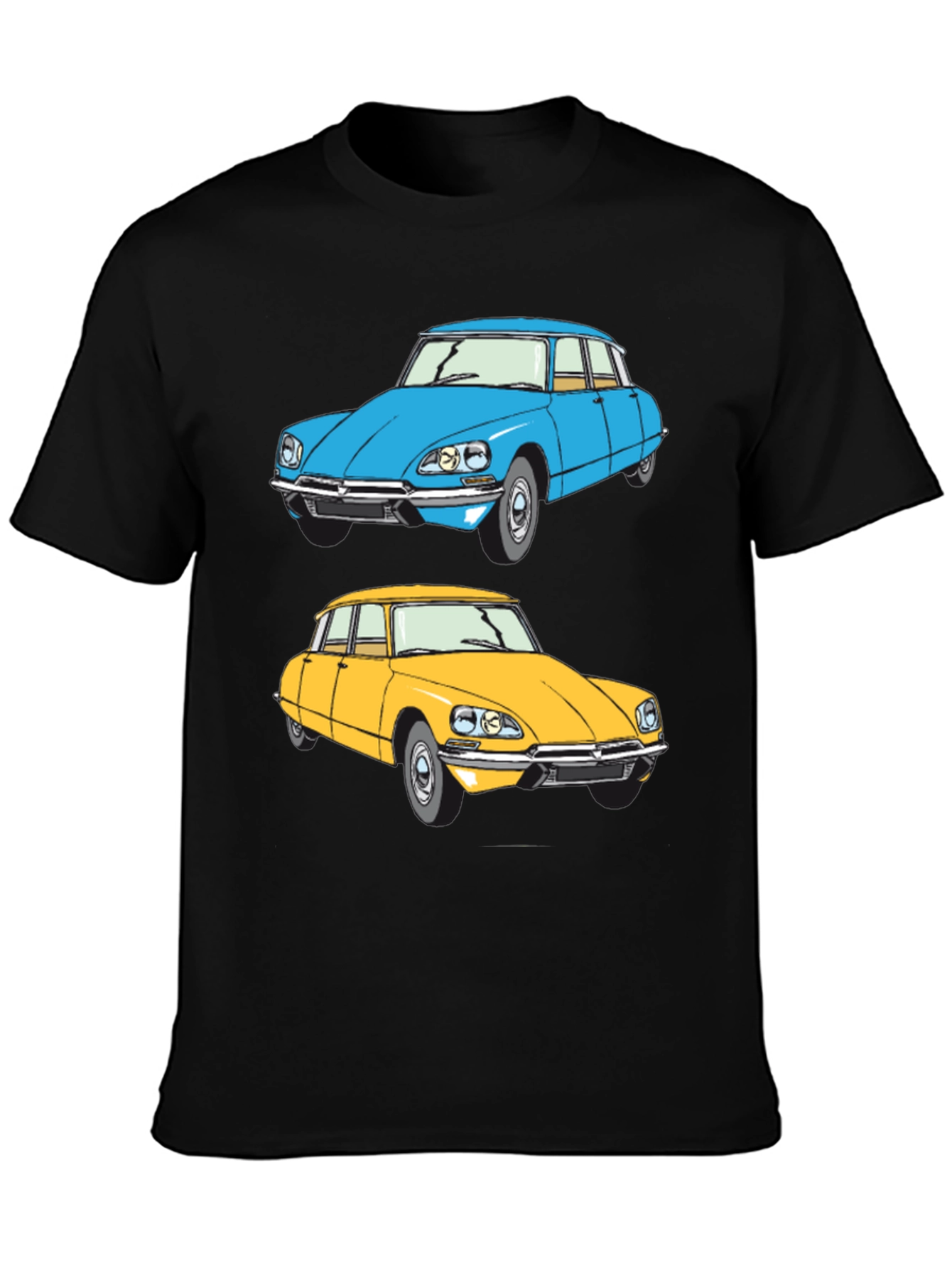 Black Classic Car Graphic Tee - Retro Style view 3