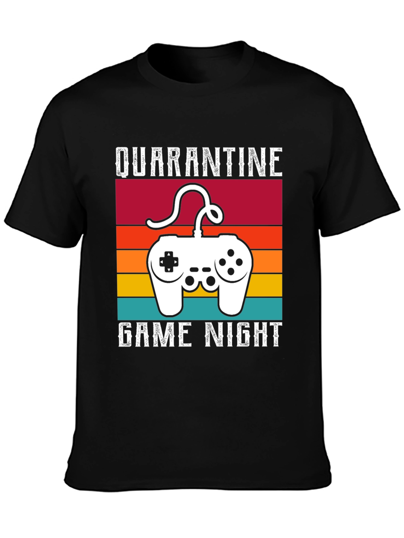 Black Quarantine Game Night Graphic T-Shirt view 3