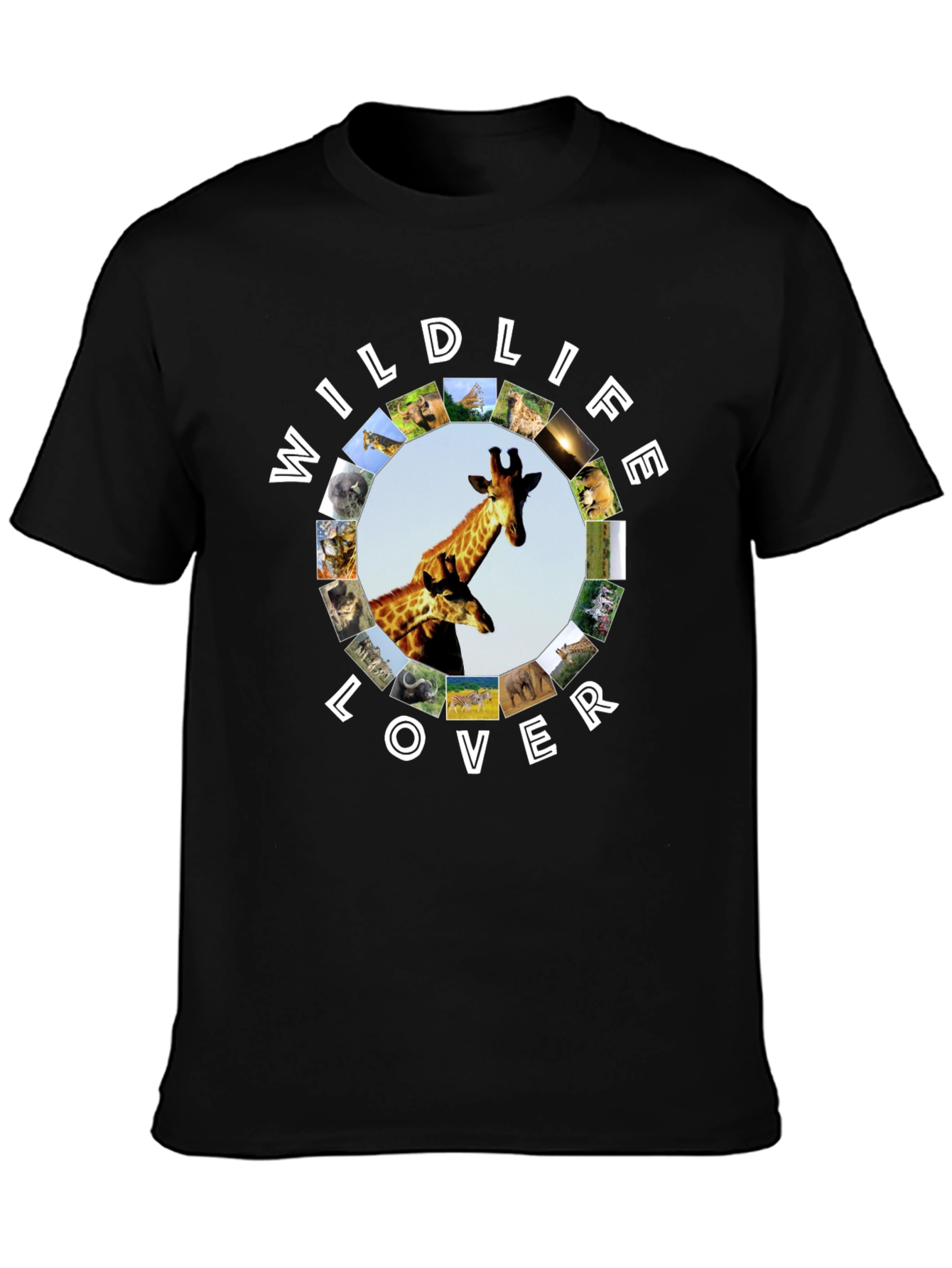 Wildlife Lover Graphic T-Shirt - Animal Circle Design - 3