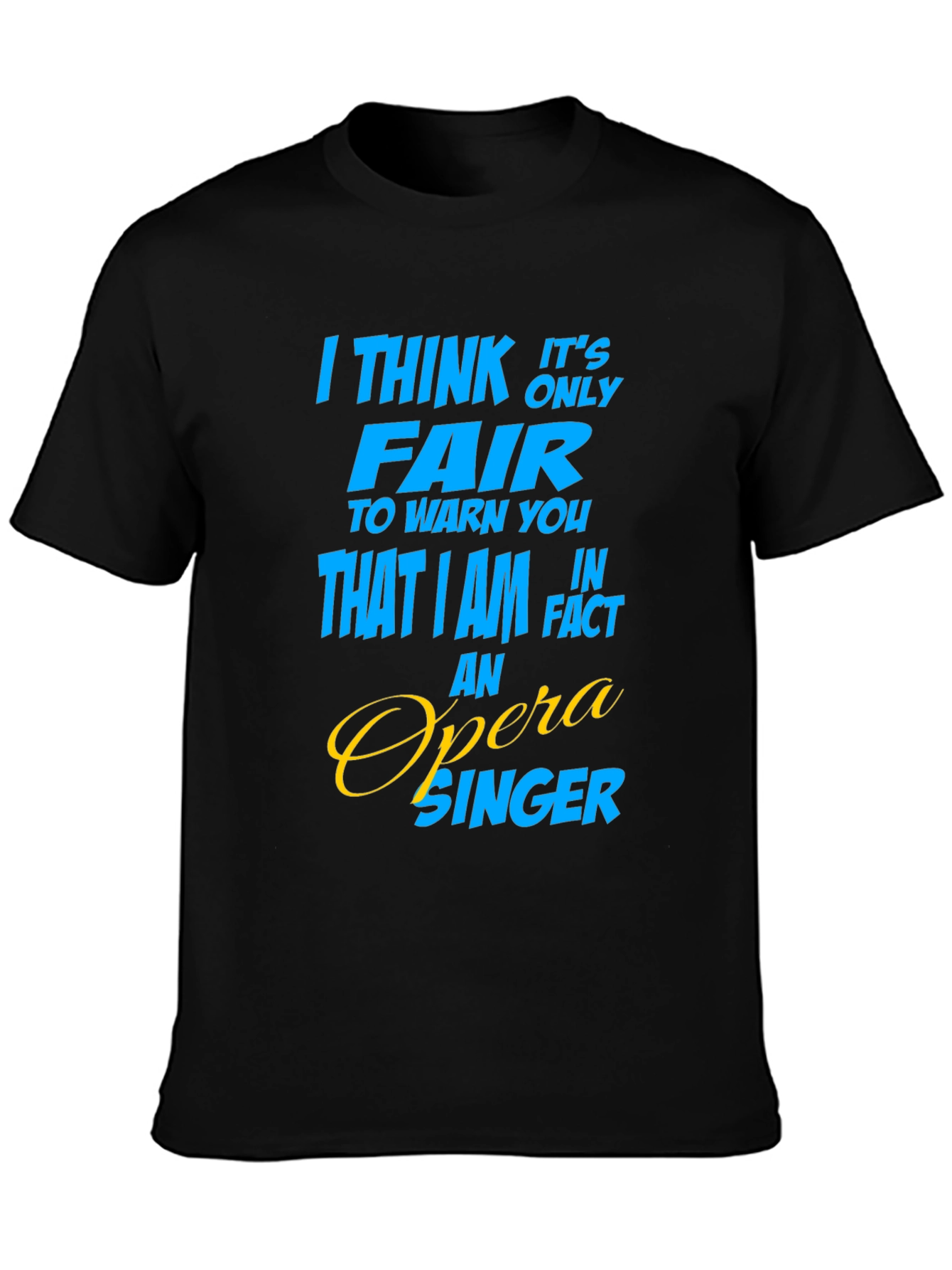 Black Opera Singer Graphic T-Shirt - Funny Gift Idea view 3