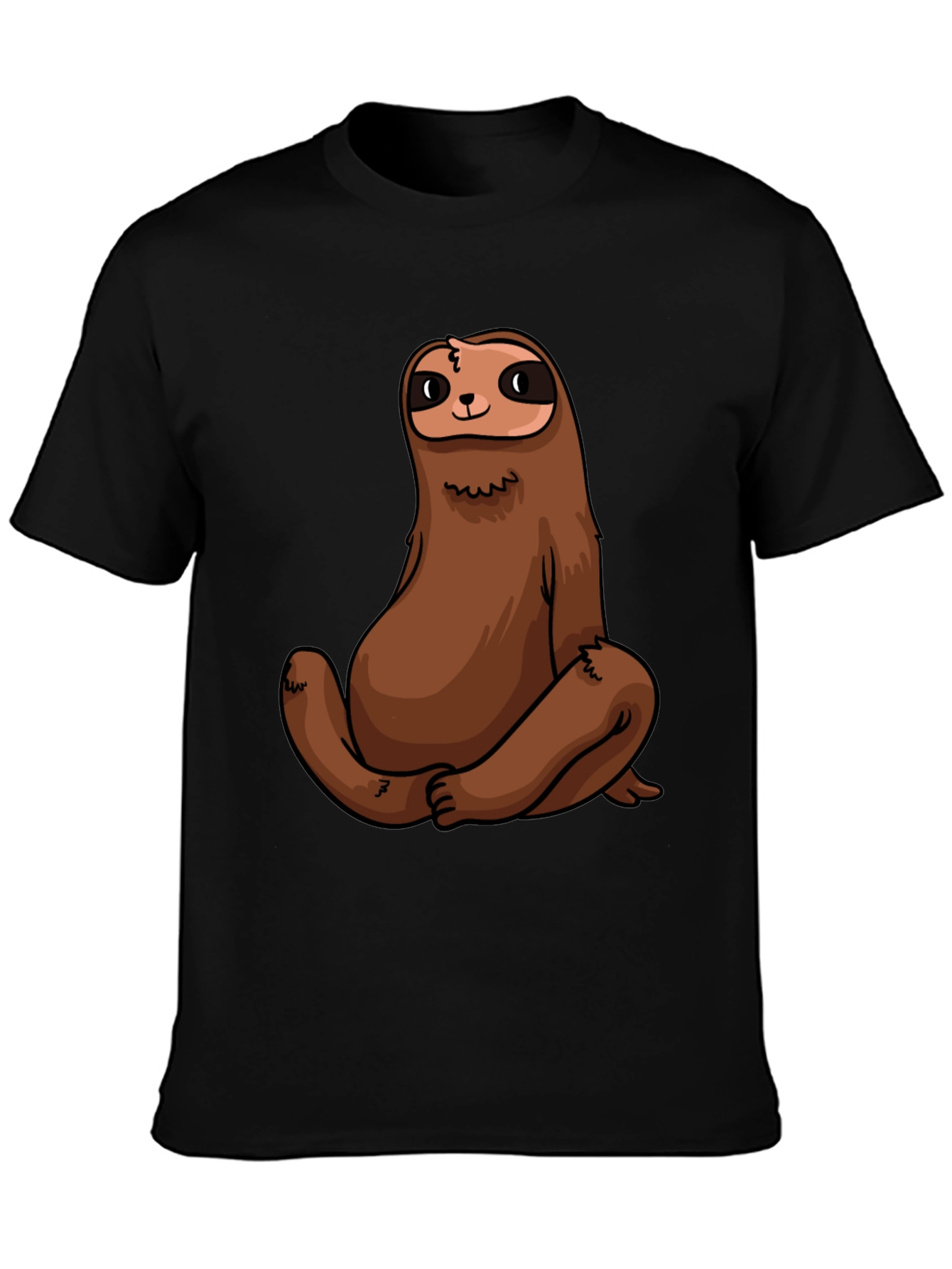 Black Sloth Graphic Tee - Men's Black T-Shirt view 3