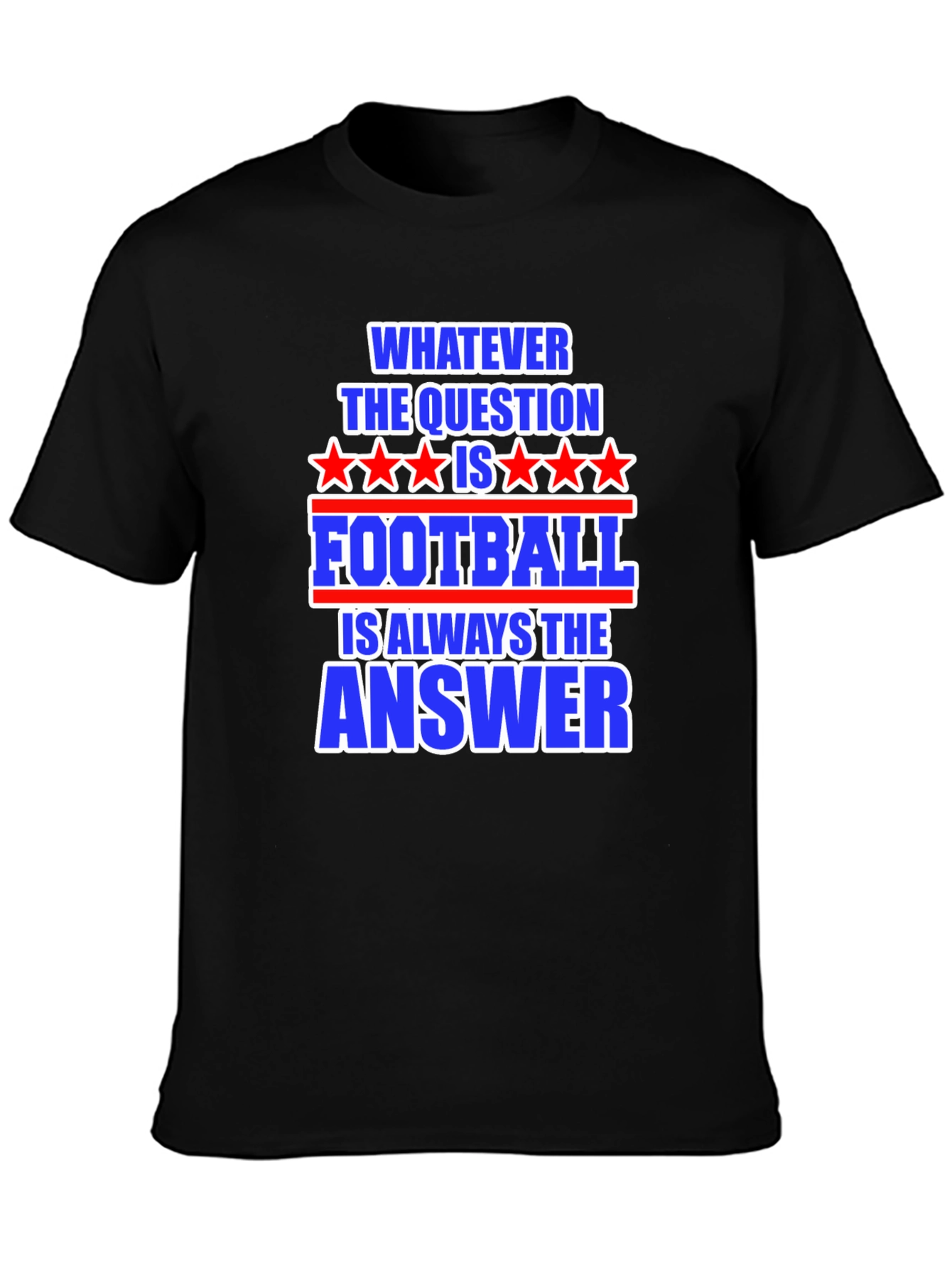 Black Football Answer T-Shirt - Always The Right Choice! view 3