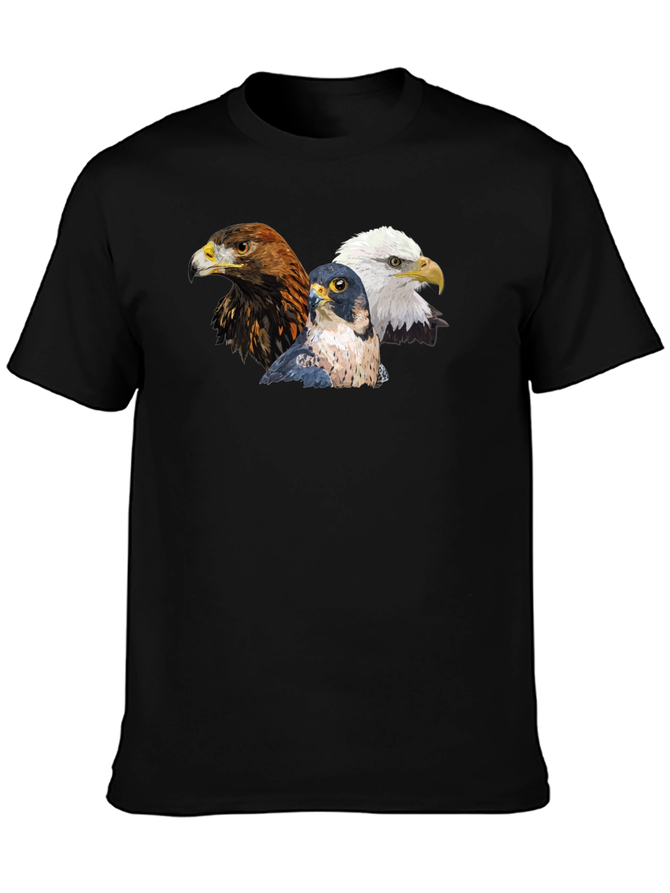 Black Eagle Falcon Bird T-Shirt view 3