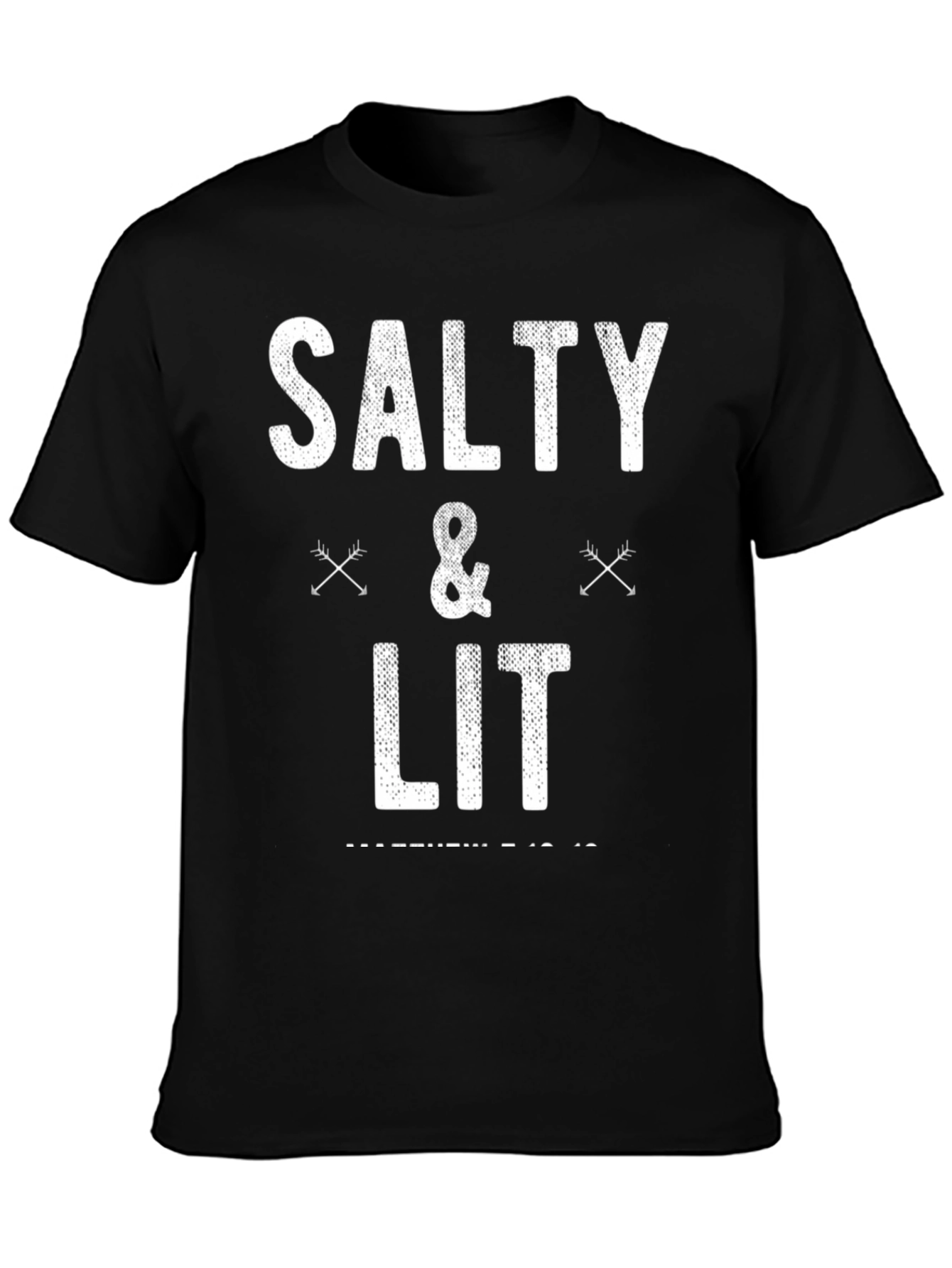Black Salty & Lit Graphic Tee - Trendy Casual Wear view 3