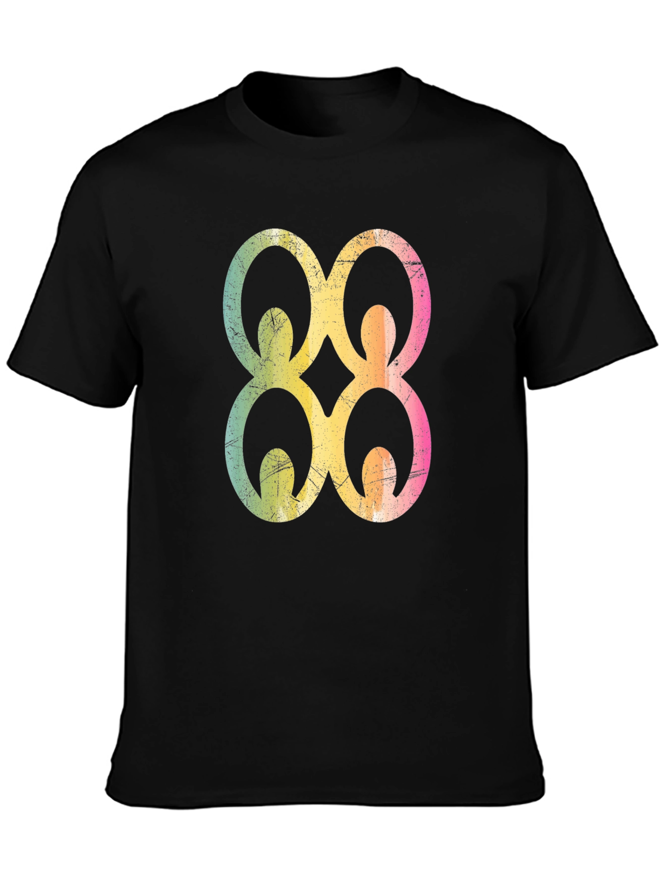 Black Adinkra Symbol Graphic Tee - Black view 3