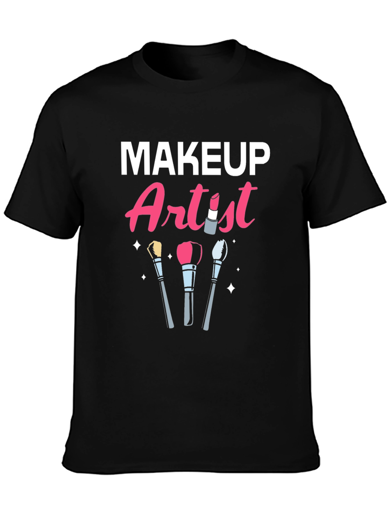 Black Makeup Artist T-Shirt | Cosmetology Tee view 3