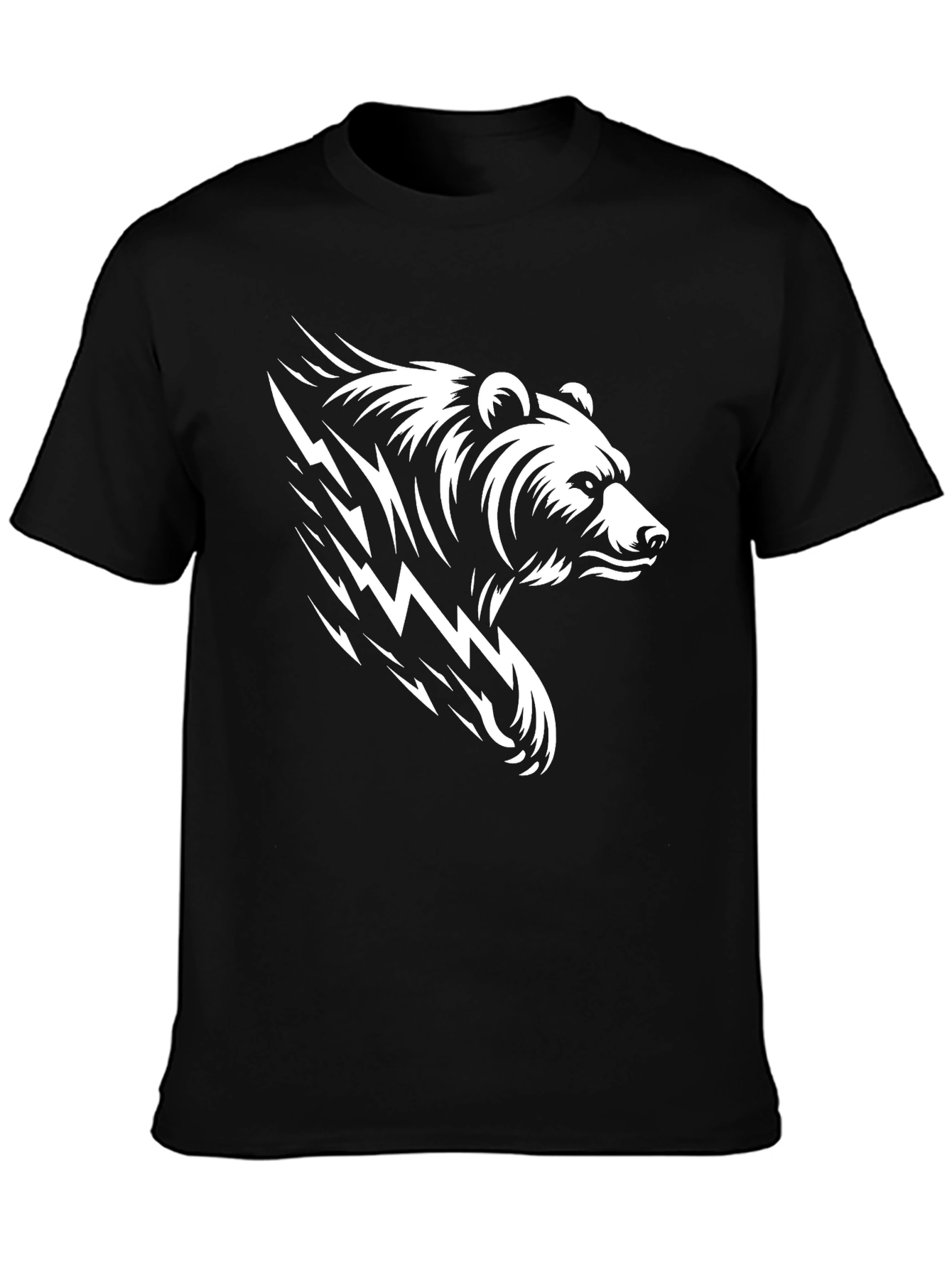 Black Men's Black Bear Graphic T-Shirt view 3