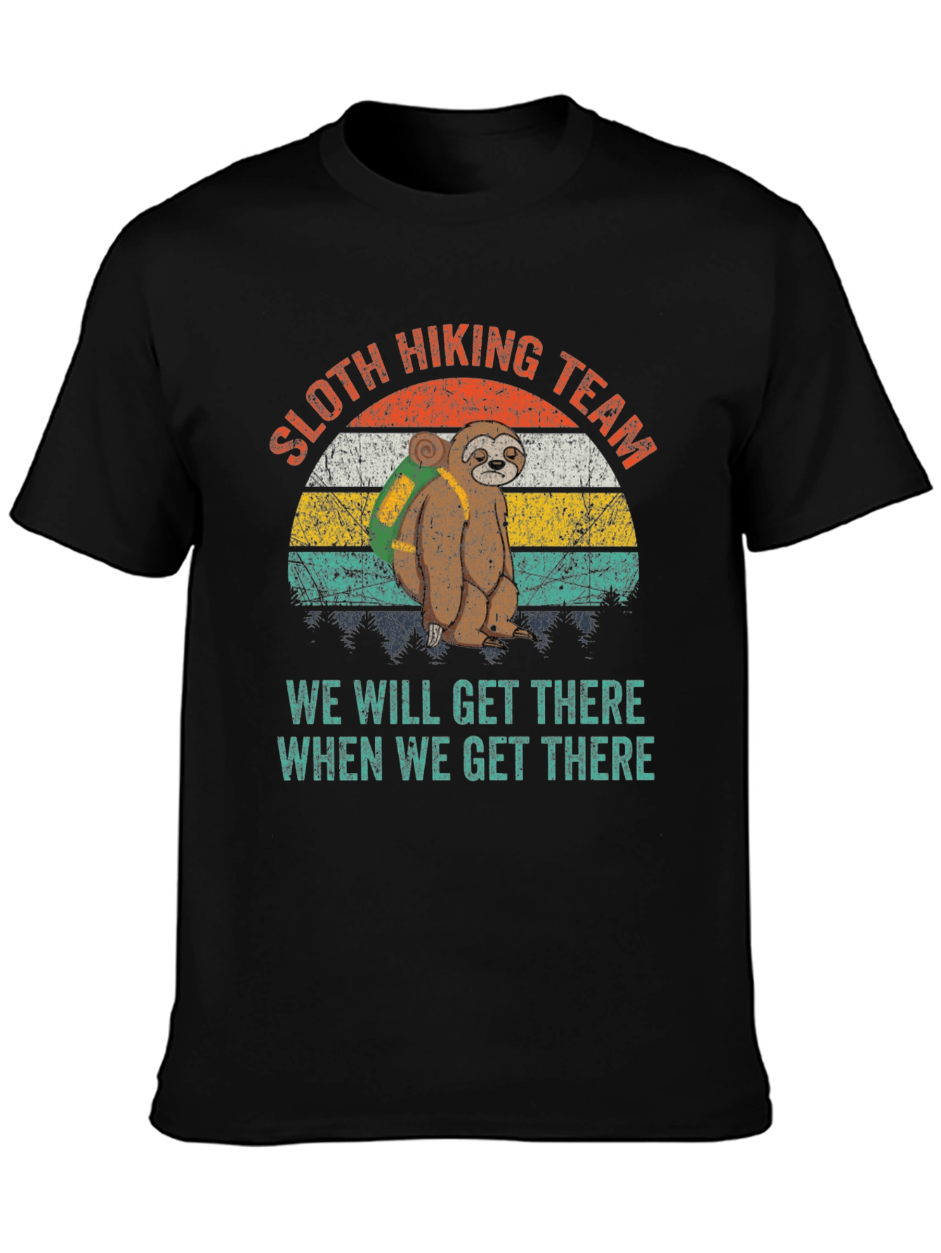 Black Sloth Hiking Team T-Shirt view 3
