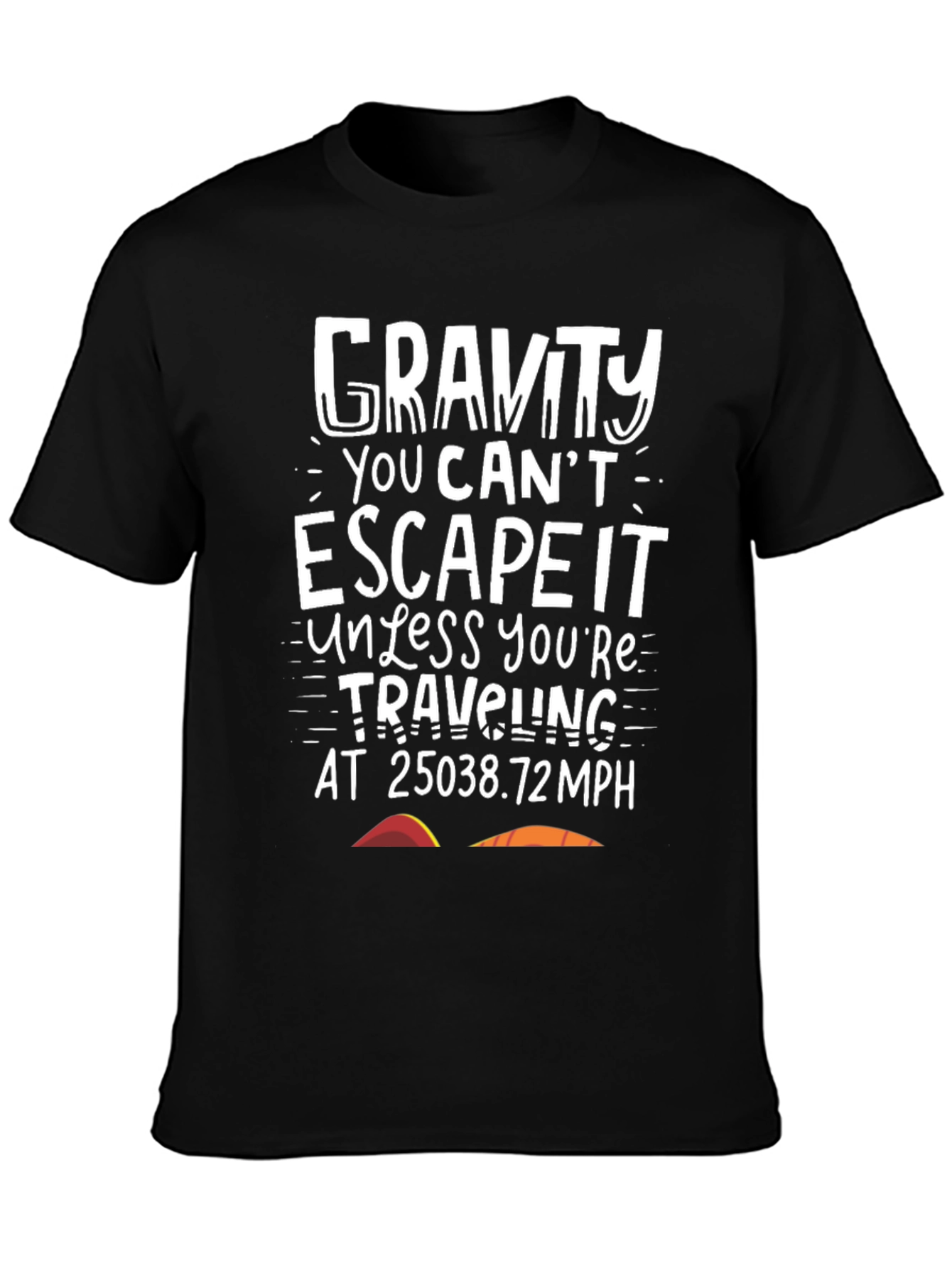 Black Gravity Escape Speed T-Shirt - 25038.72 MPH view 3