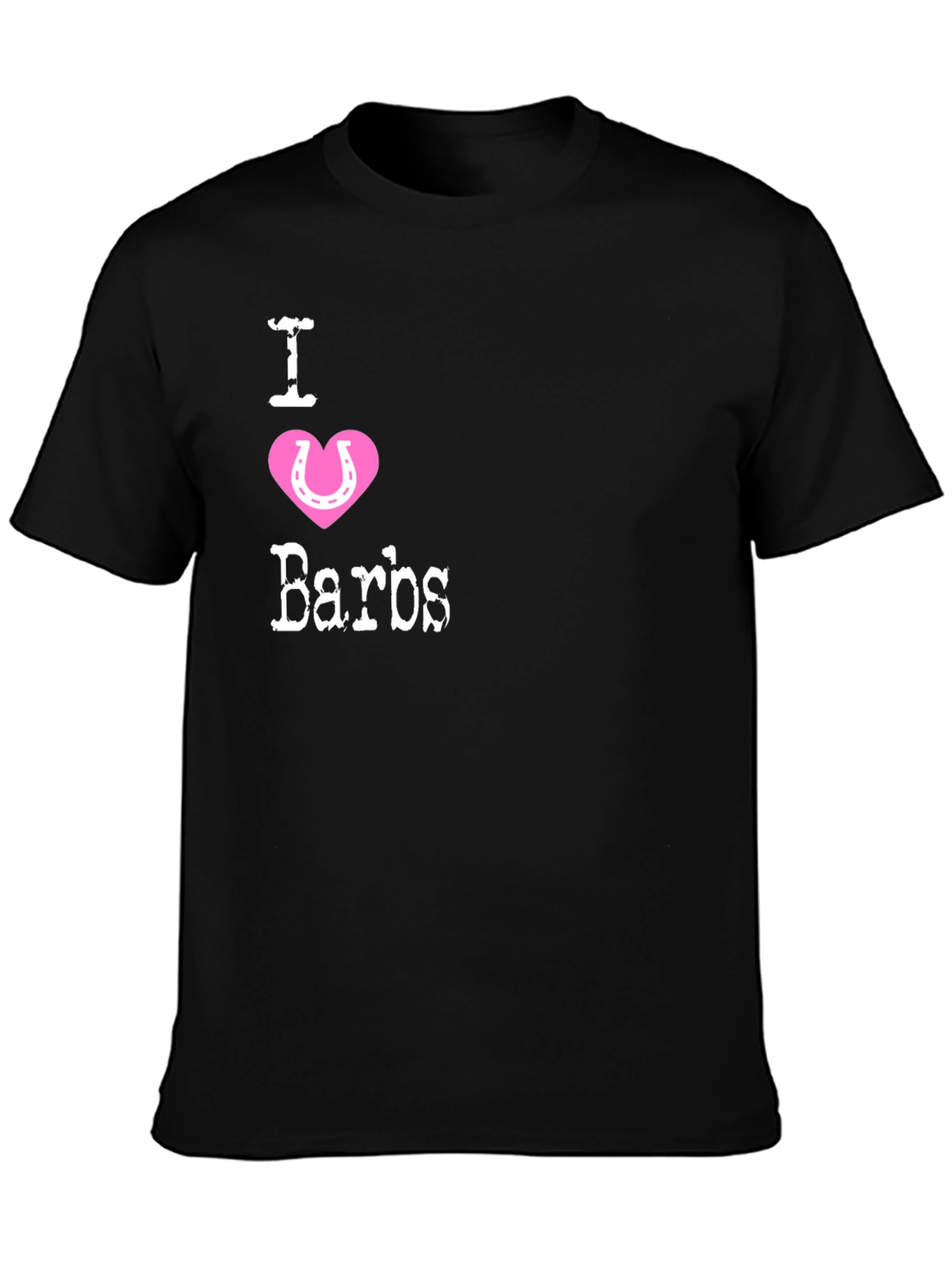 Black I Love Barbs T-Shirt - Novelty Graphic Tee view 3