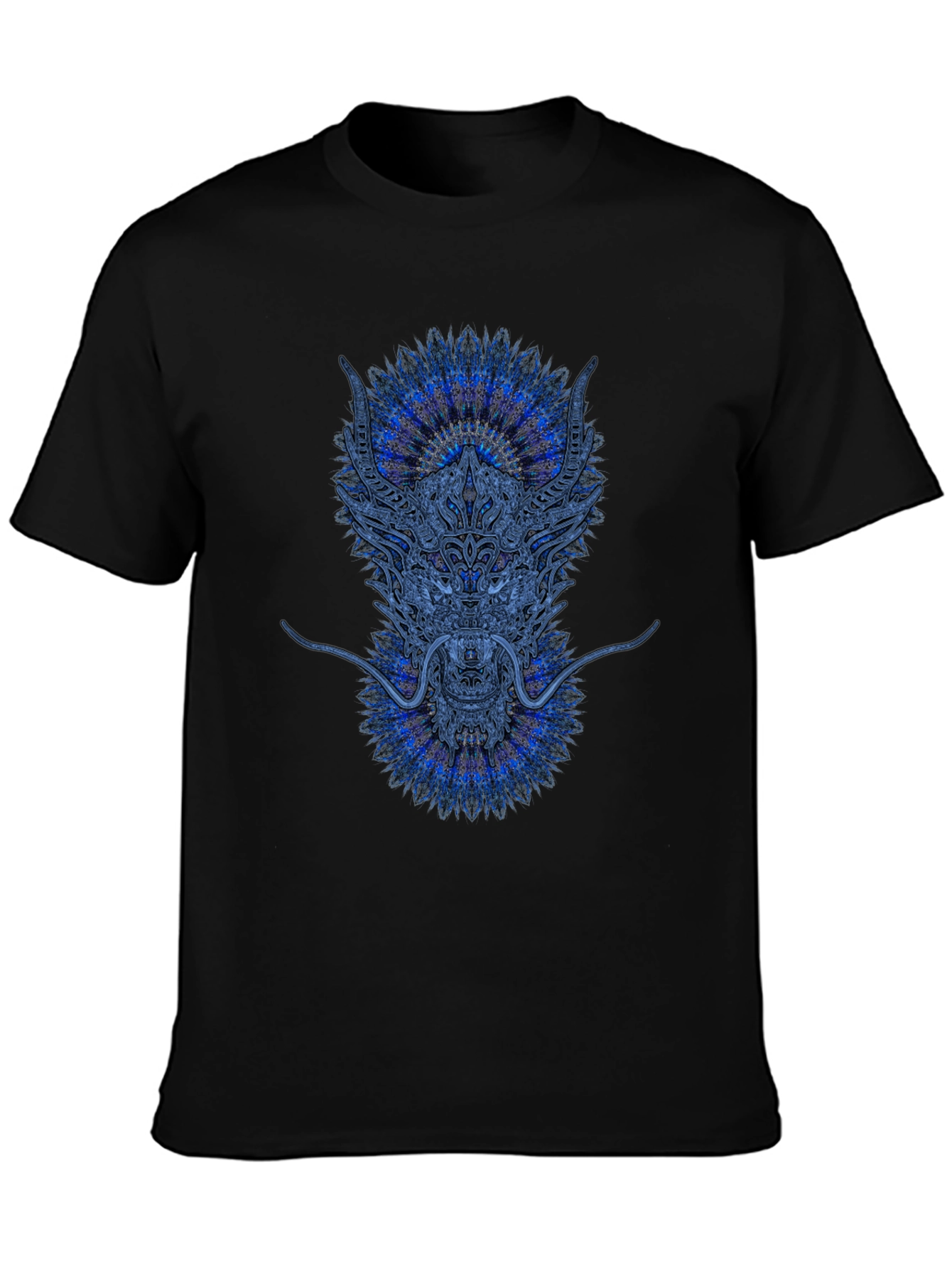 Black Dragon Mandala Graphic Tee - Black view 3