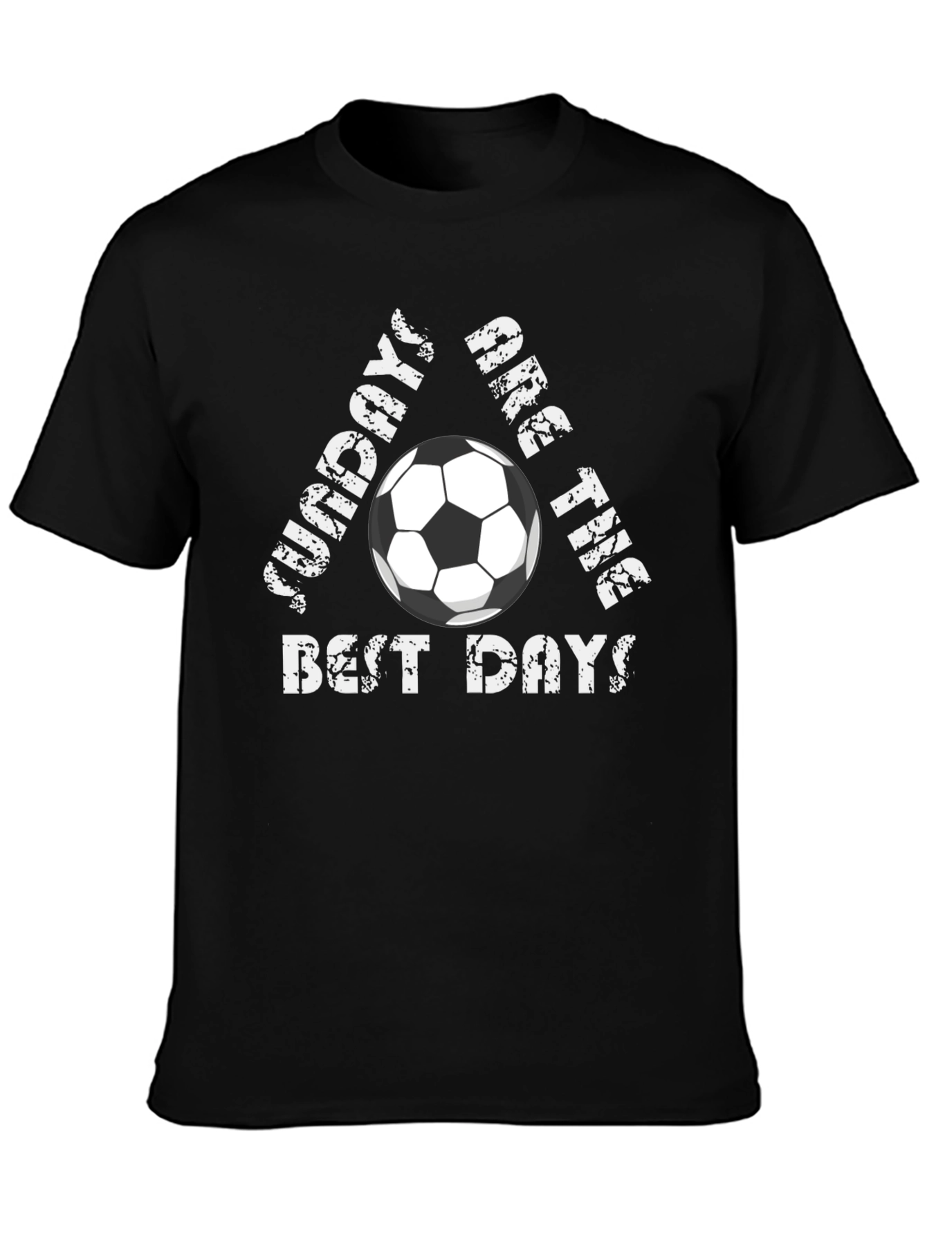 Black Soccer Sundays T-Shirt - Best Days Tee! view 3
