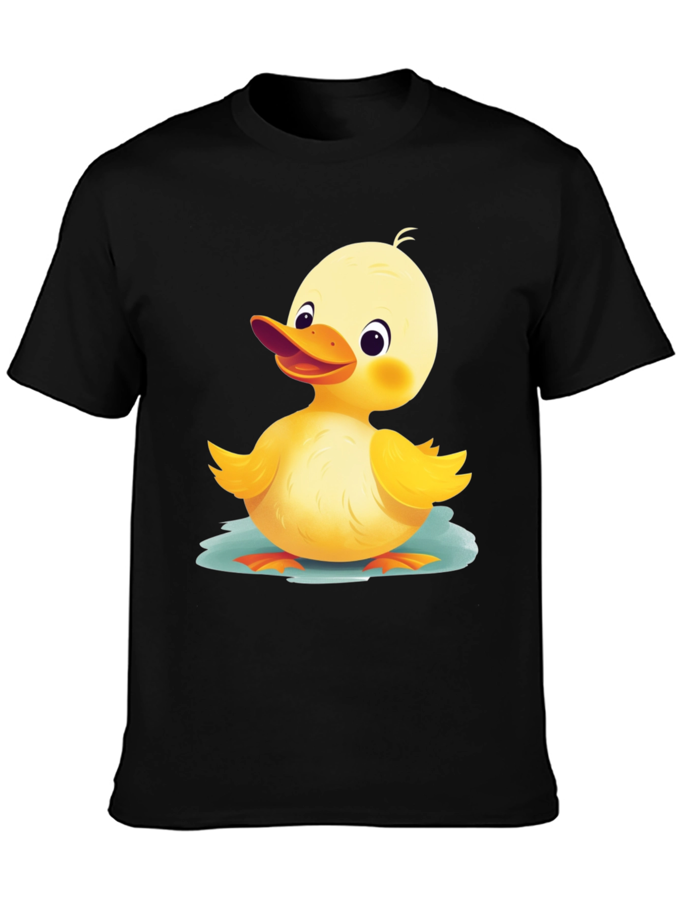 Black Cute Duckling Graphic T-Shirt - Soft Cotton Blend view 3