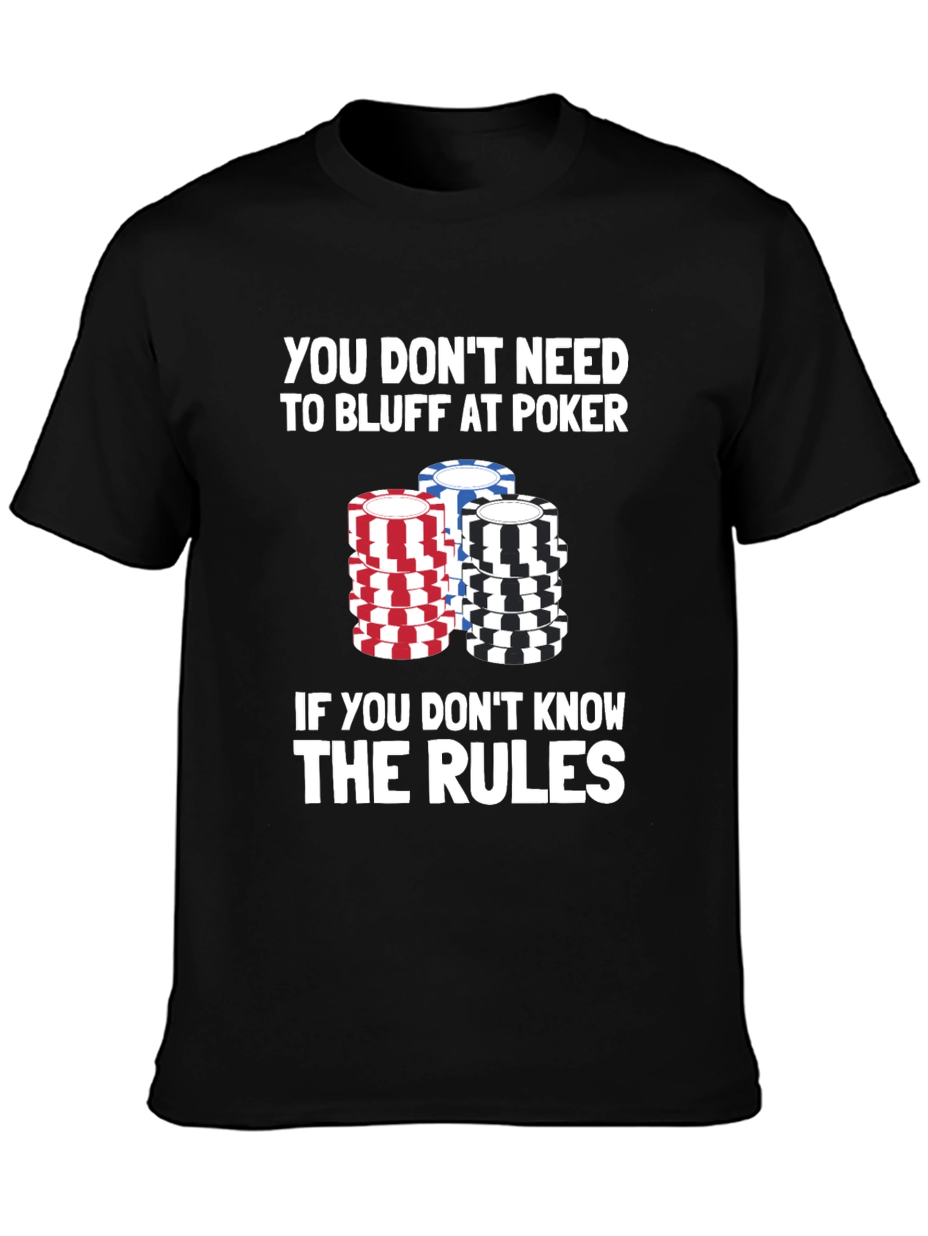 Black Poker Rules Graphic Tee view 3