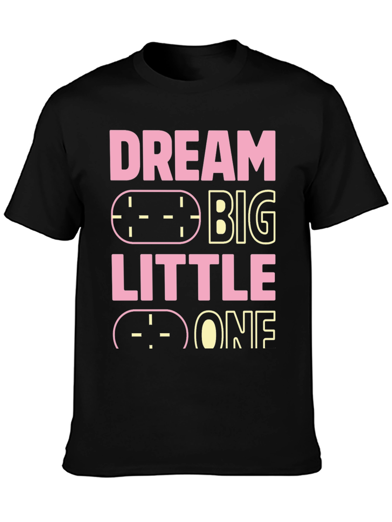 Black Dream Big Little One Black Graphic Tee view 3