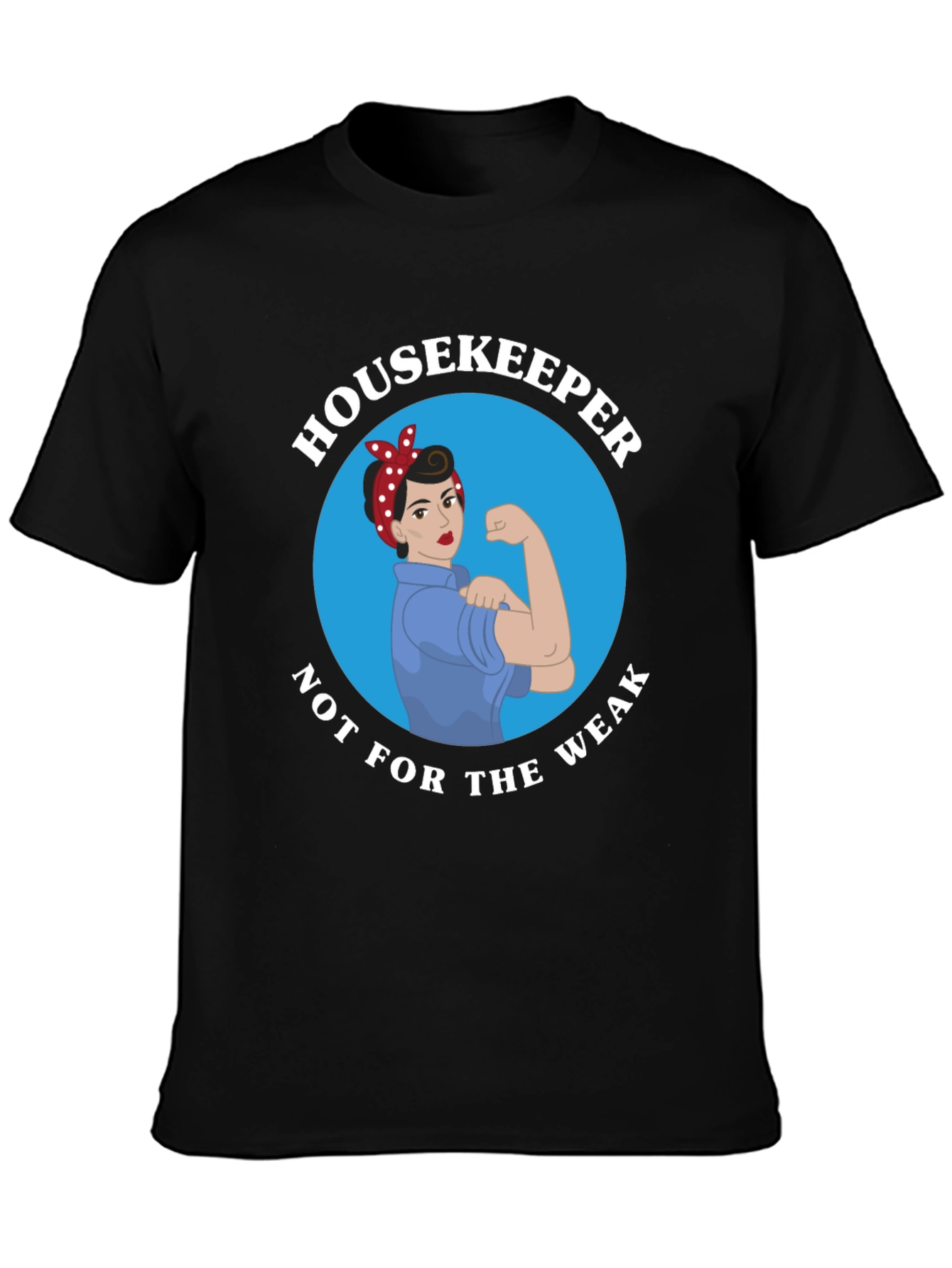 Black Housekeeper Strong Woman T-Shirt view 3