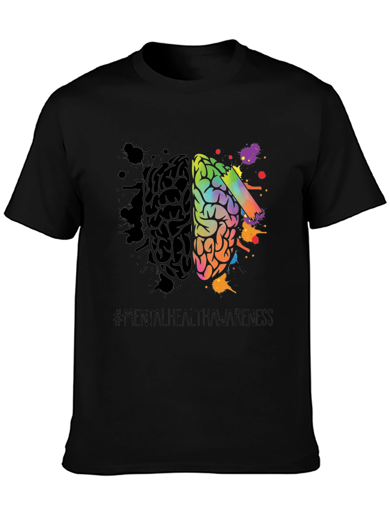 Black Mental Health Awareness Graphic Tee view 3