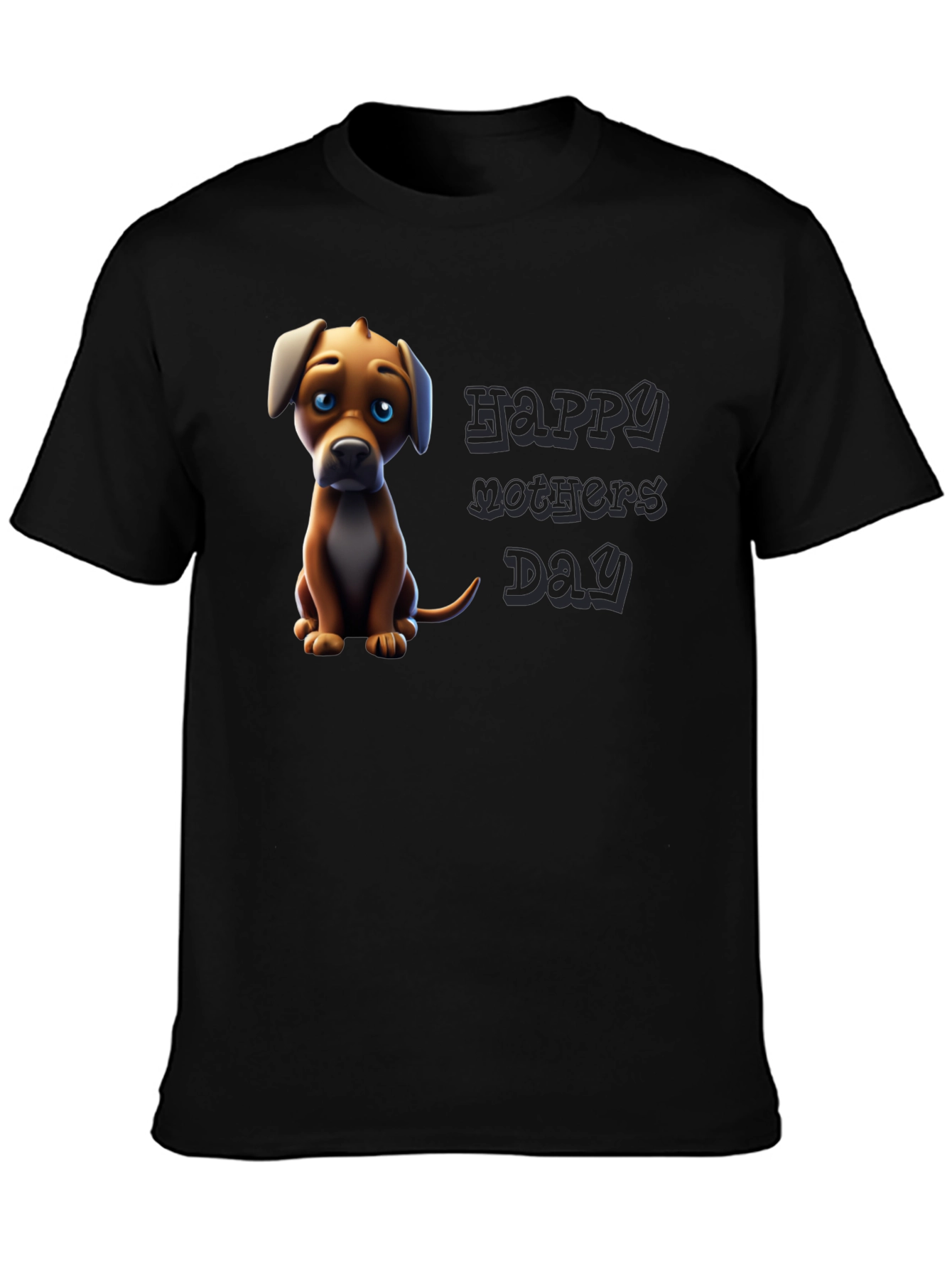 Black Puppy 'Happy Mother's Day' Graphic Tee view 3