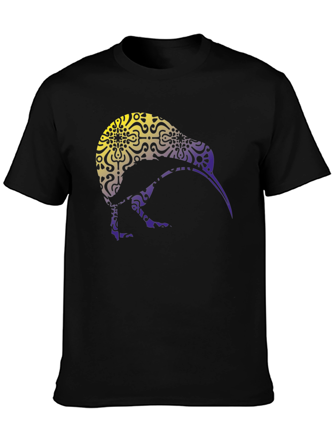 Black Kiwi Bird Graphic Tee - Stylish Men's Black T-Shirt view 3