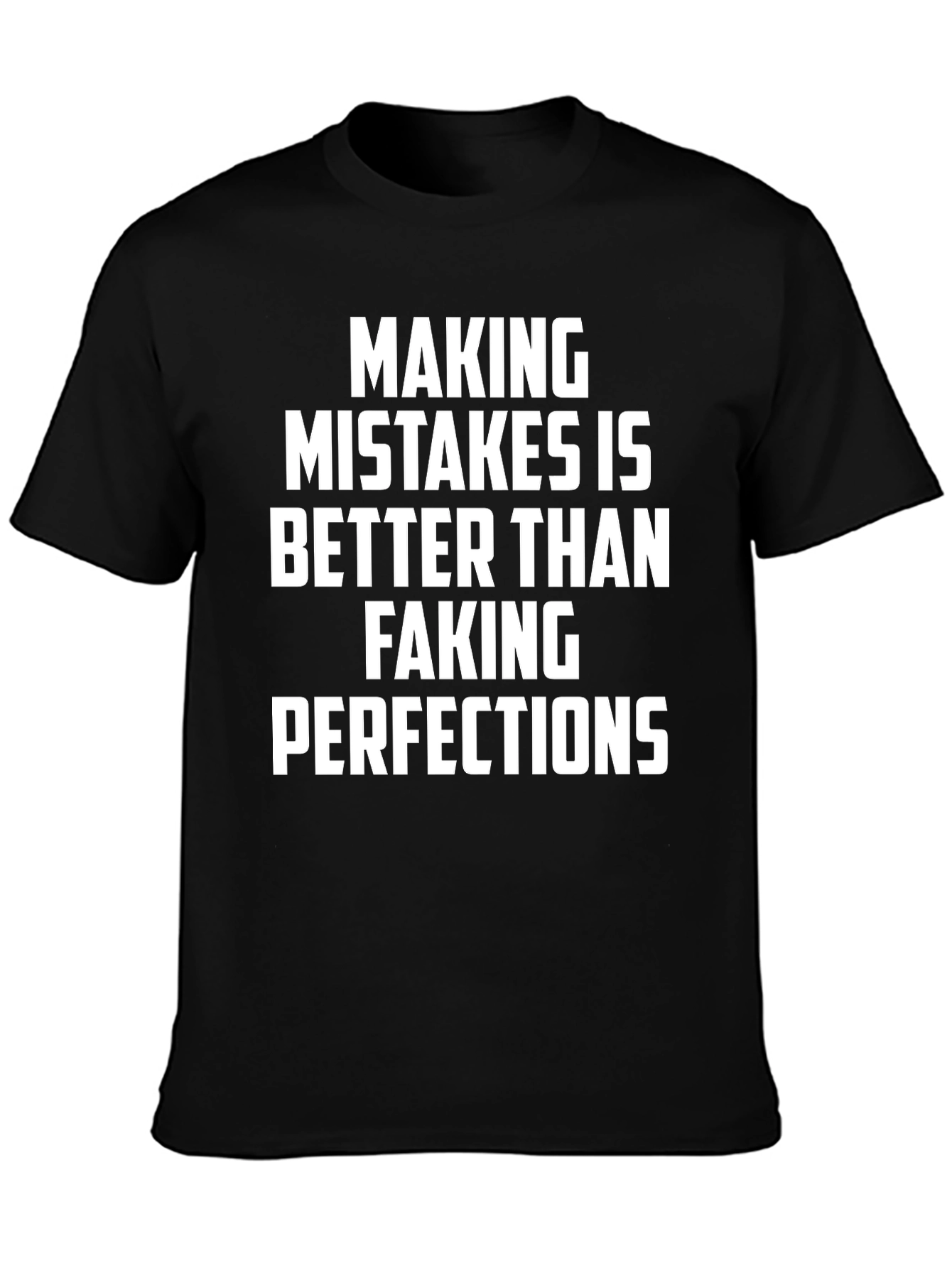 Black Making Mistakes T-Shirt - Motivational Men's Tee view 3