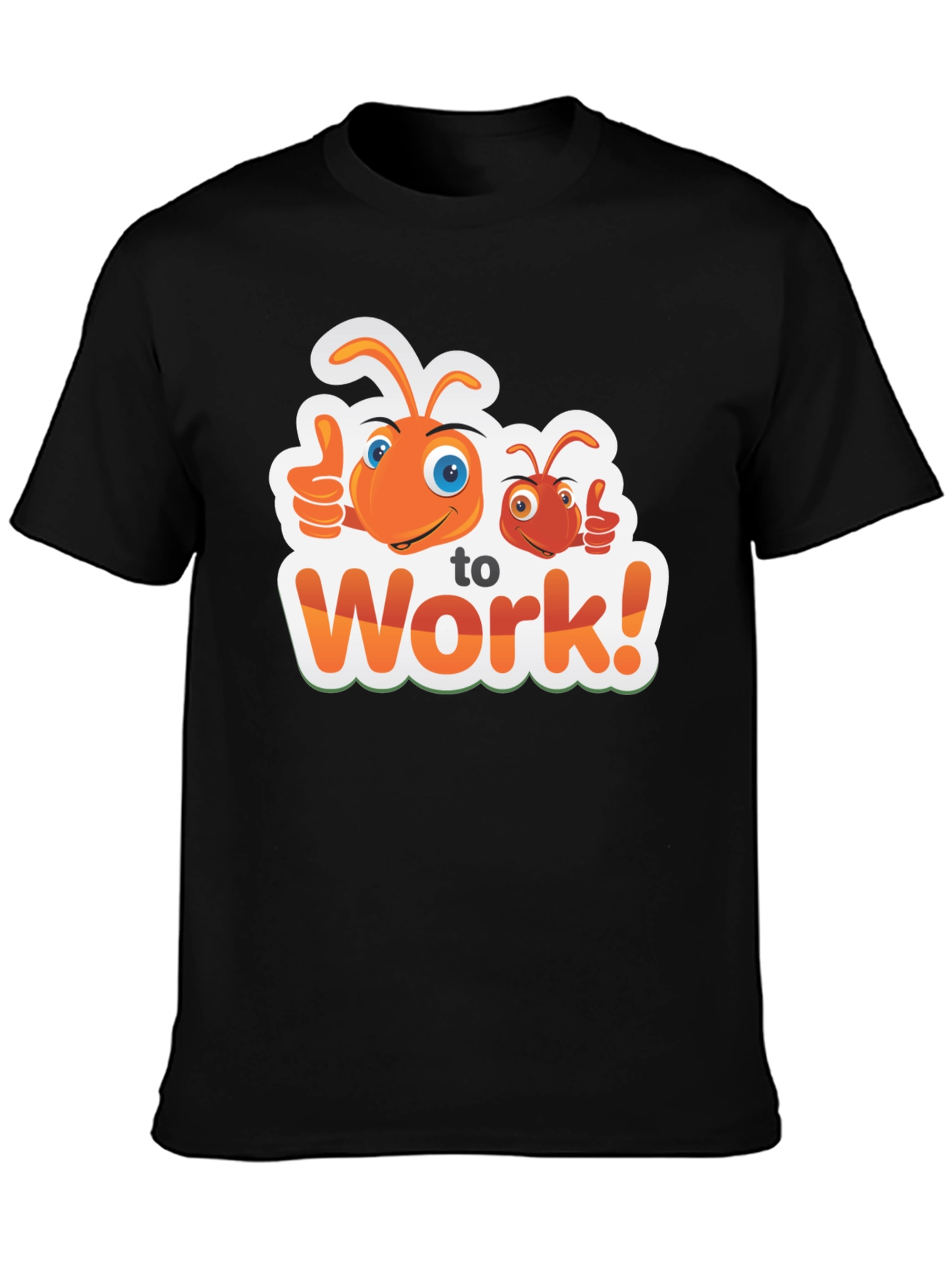 Ant To Work! Graphic Black T-Shirt - 3