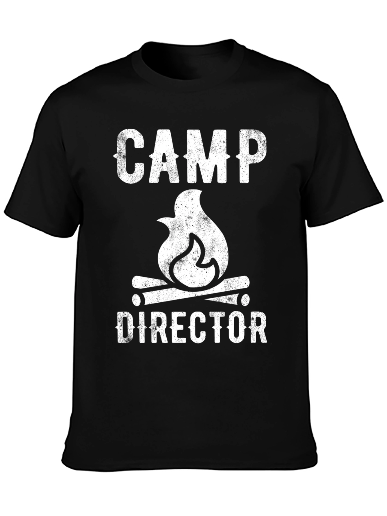 Black Camp Director Graphic Tee - Black Cotton T-Shirt view 3