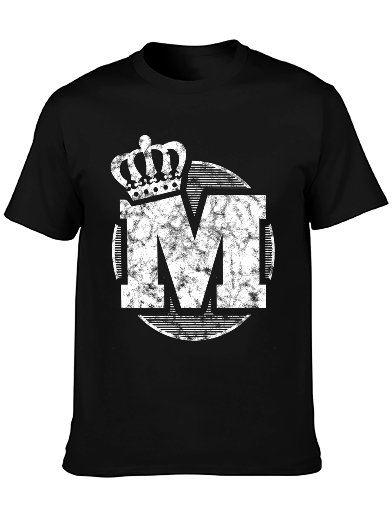Black King M Crown Graphic Tee - Distressed Print view 3