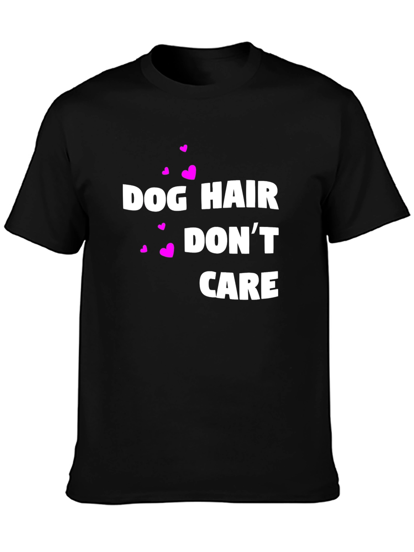 Black Dog Hair Don't Care Graphic Tee view 3