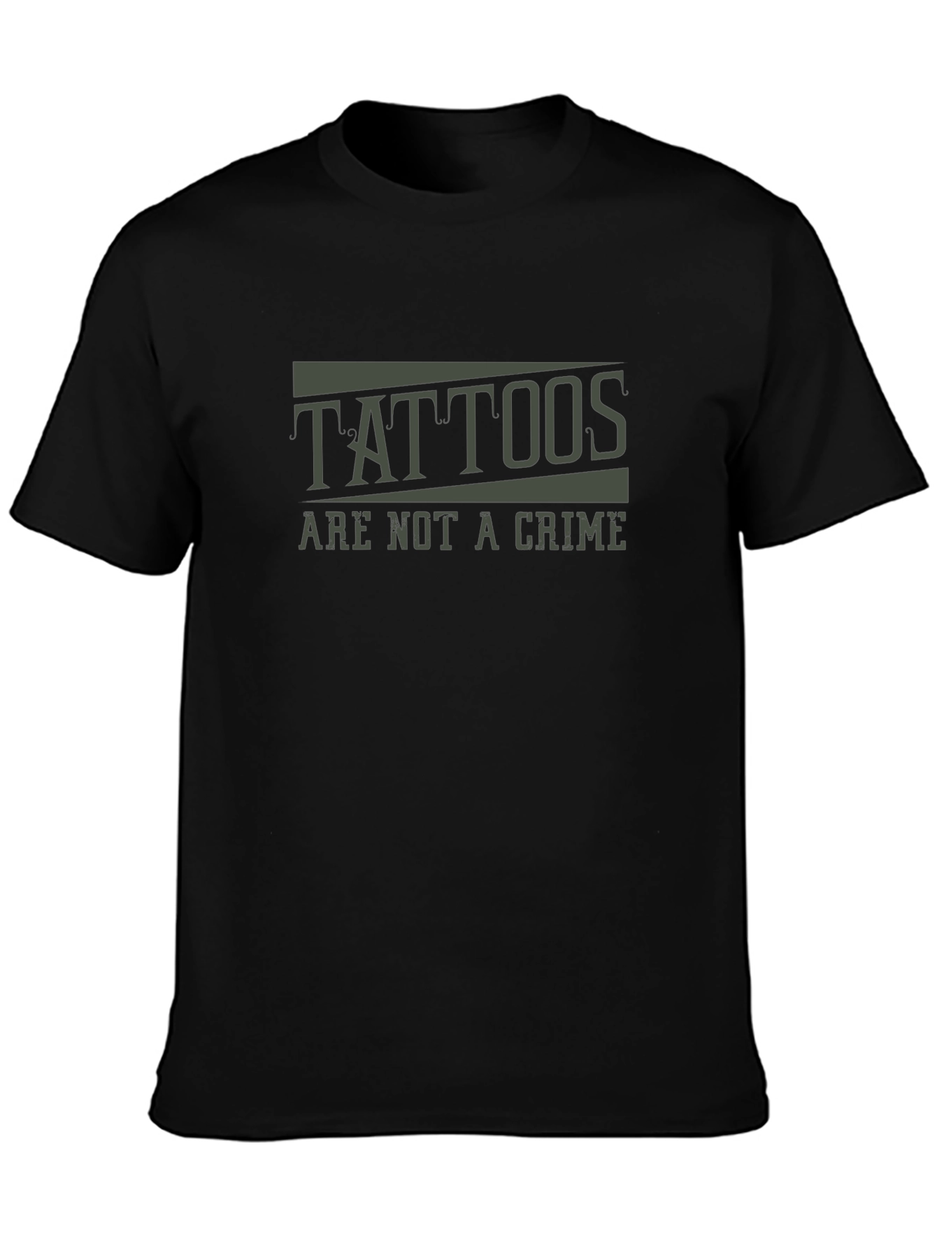 Black Tattoos Are Not A Crime Graphic T-Shirt view 3
