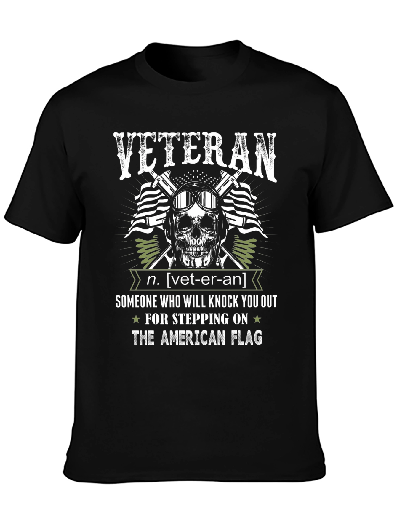 Black Veteran Definition Graphic T-Shirt view 3