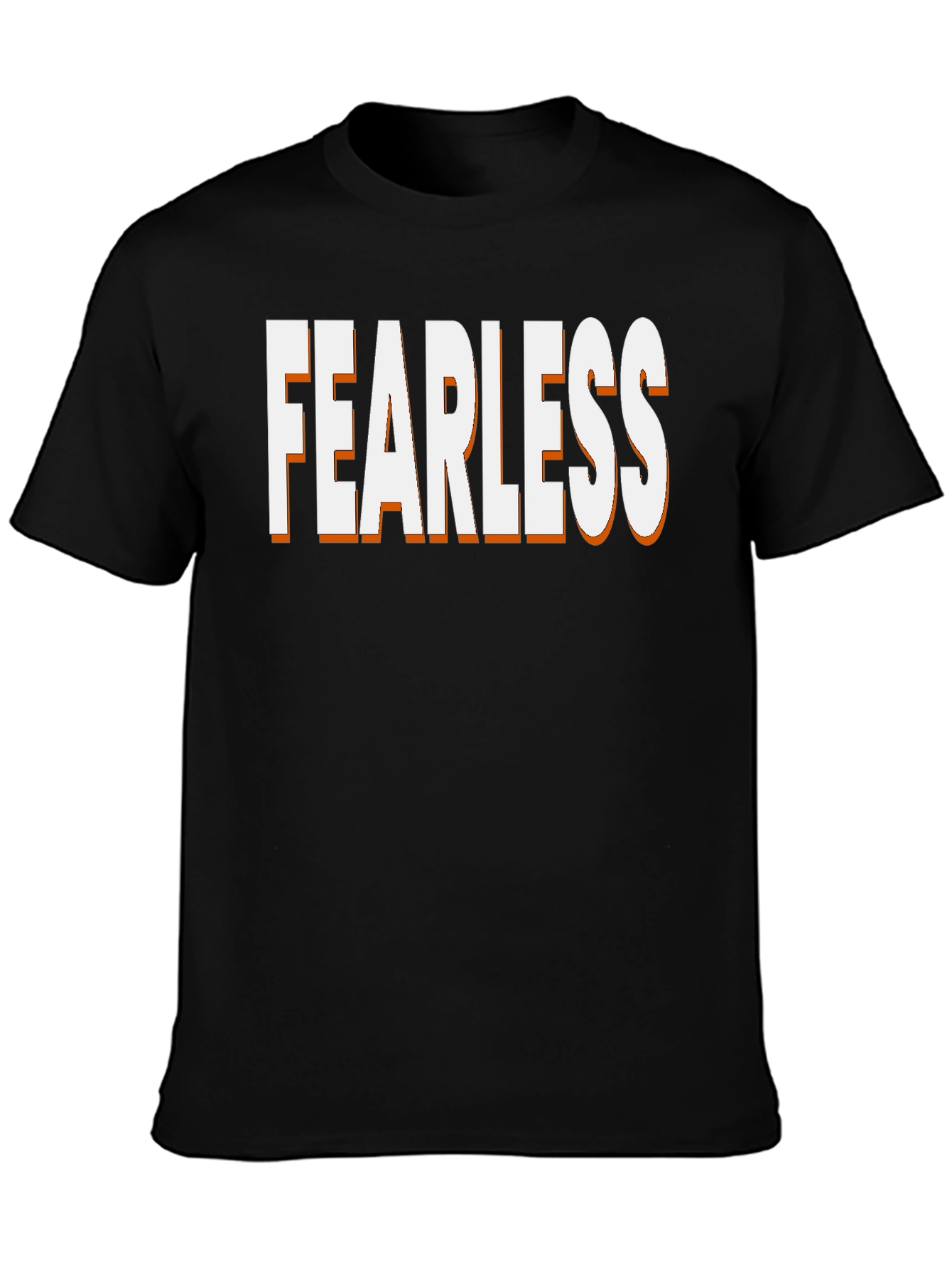 Black Fearless Graphic Tee - Bold Statement Shirt view 3