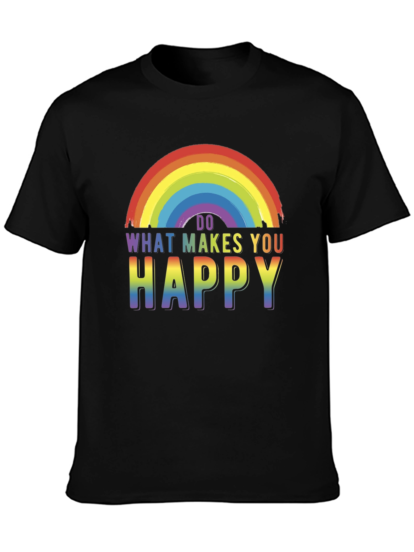 Black Rainbow 'Do What Makes You Happy' Black Tee view 3