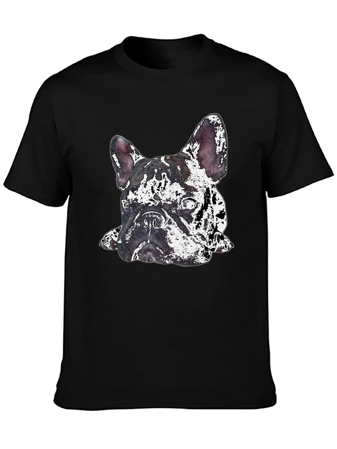 Black Dog Graphic Print Crew Neck T-Shirt view 3