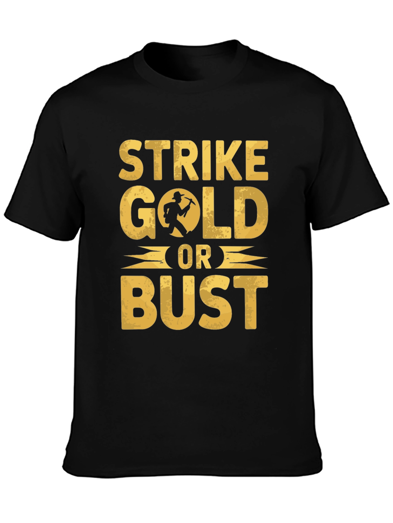 Black Strike Gold T-Shirt - Gold Rush Graphic Tee view 3