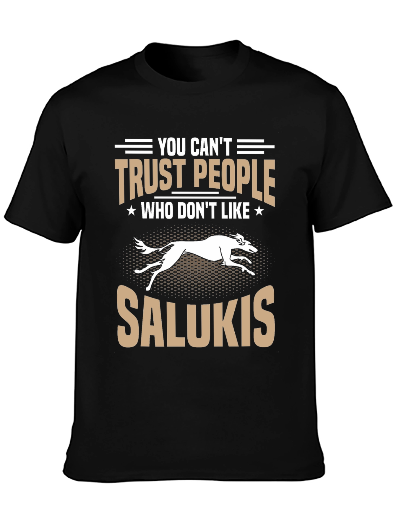 Black Salukis Dog Lovers T-Shirt: Trust People Who Like Salukis! view 3