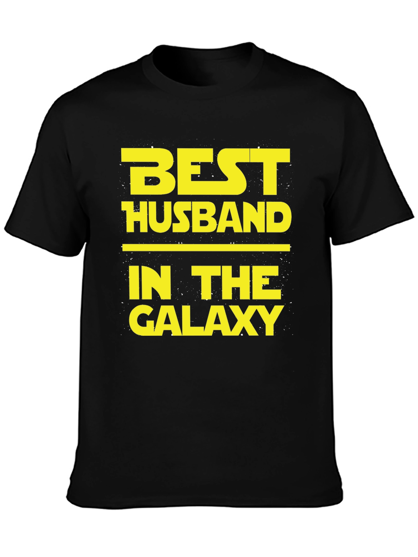 Black Best Husband in the Galaxy T-Shirt view 3