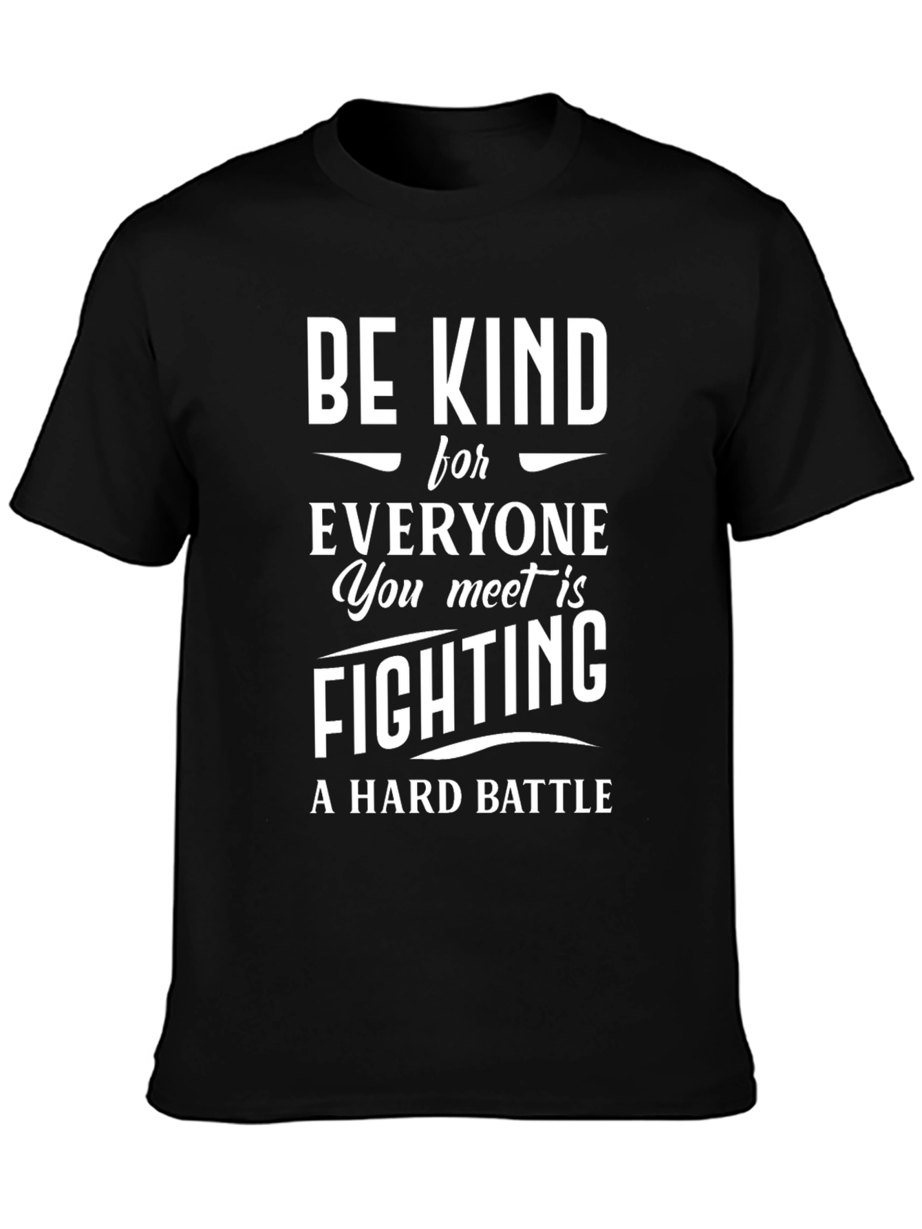 Black Be Kind T-Shirt - Inspirational Message view 3