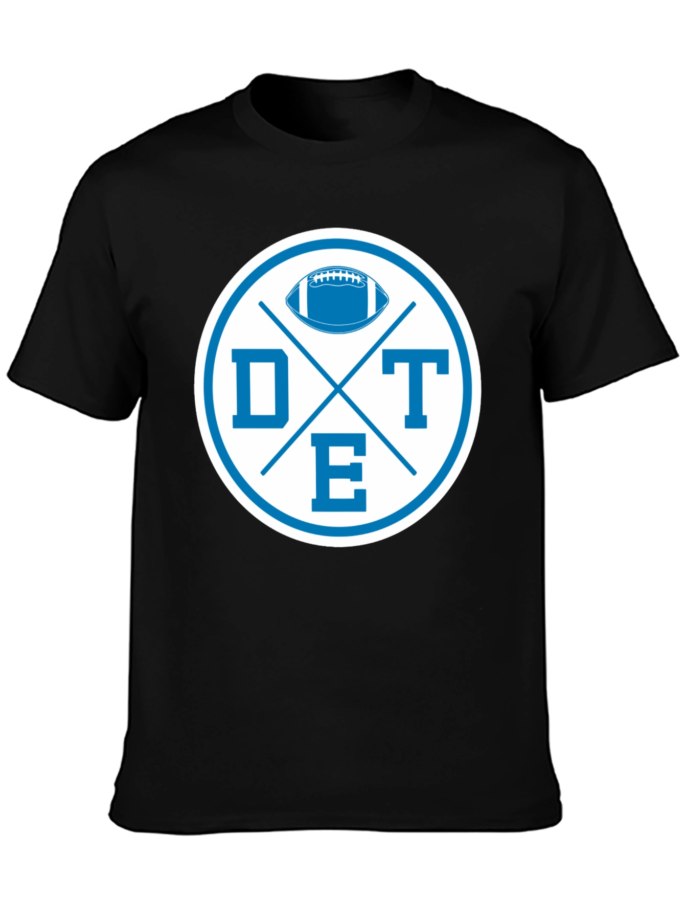 Black DTE Football Graphic Tee - Classic Sports Style view 3
