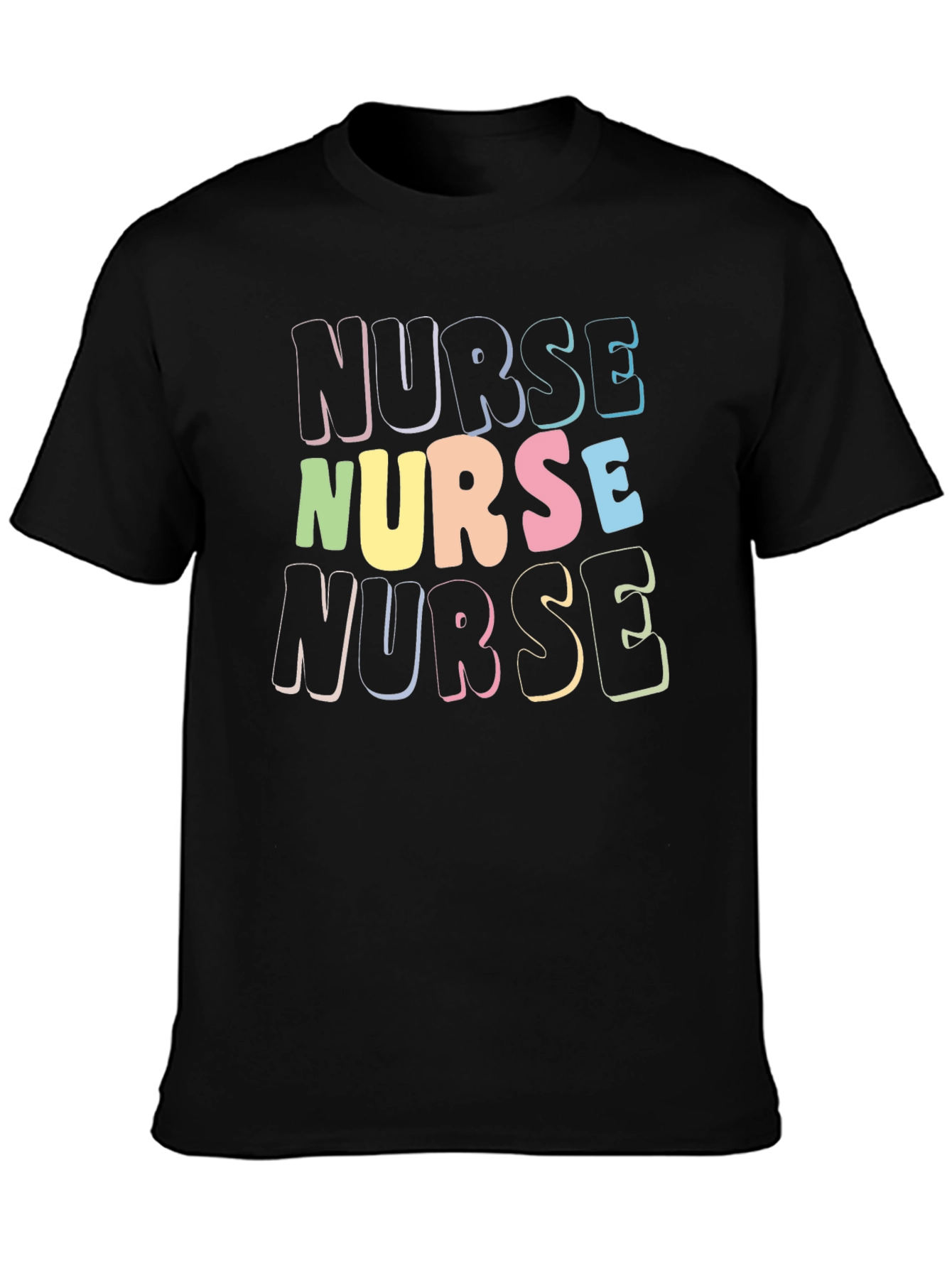 Black Nurse T-Shirt - Colorful & Comfortable view 3