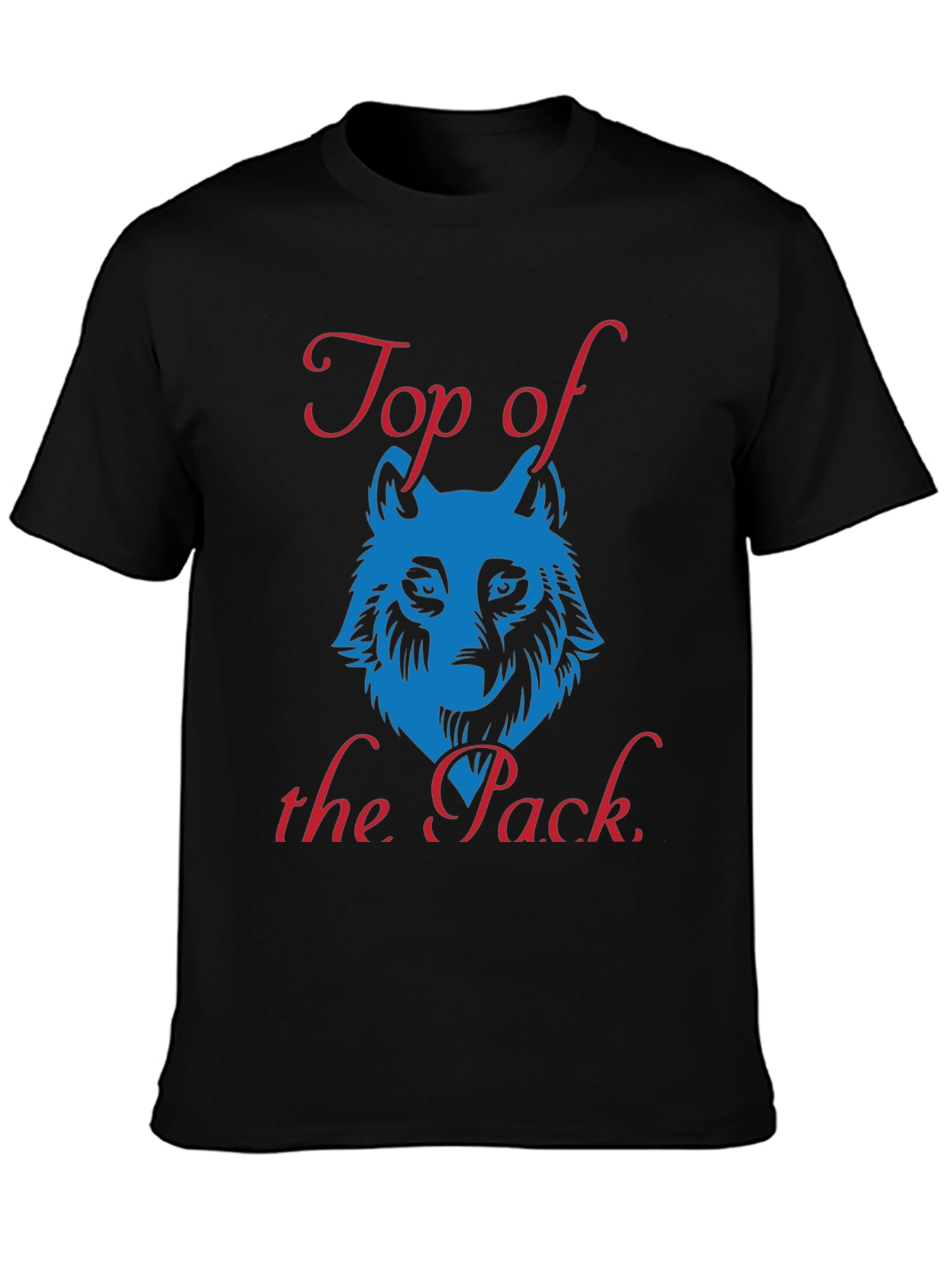 Black Top of the Pack Wolf Graphic T-Shirt view 3