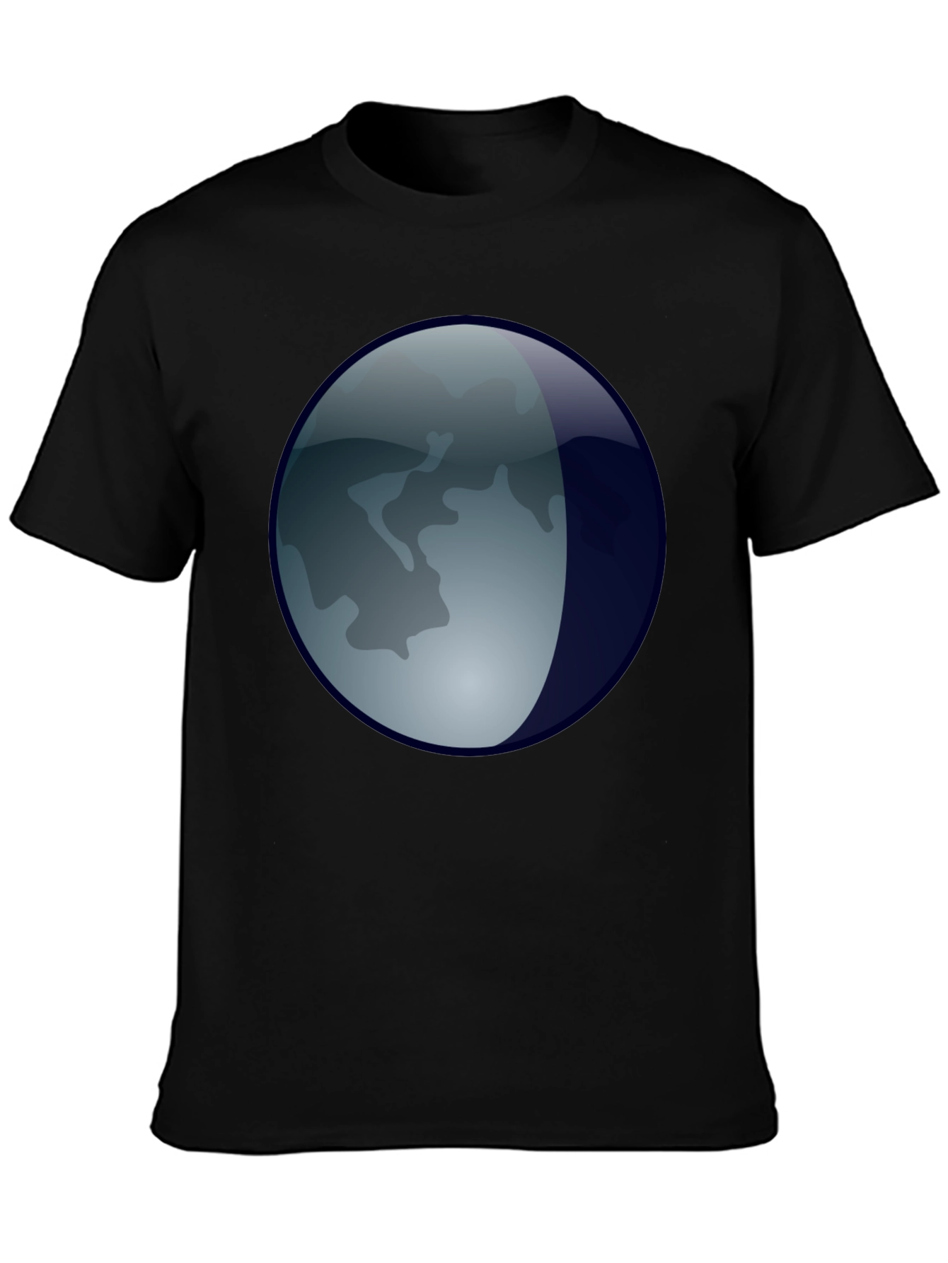 Black Lunar Orb T-Shirt - Black Graphic Tee view 3