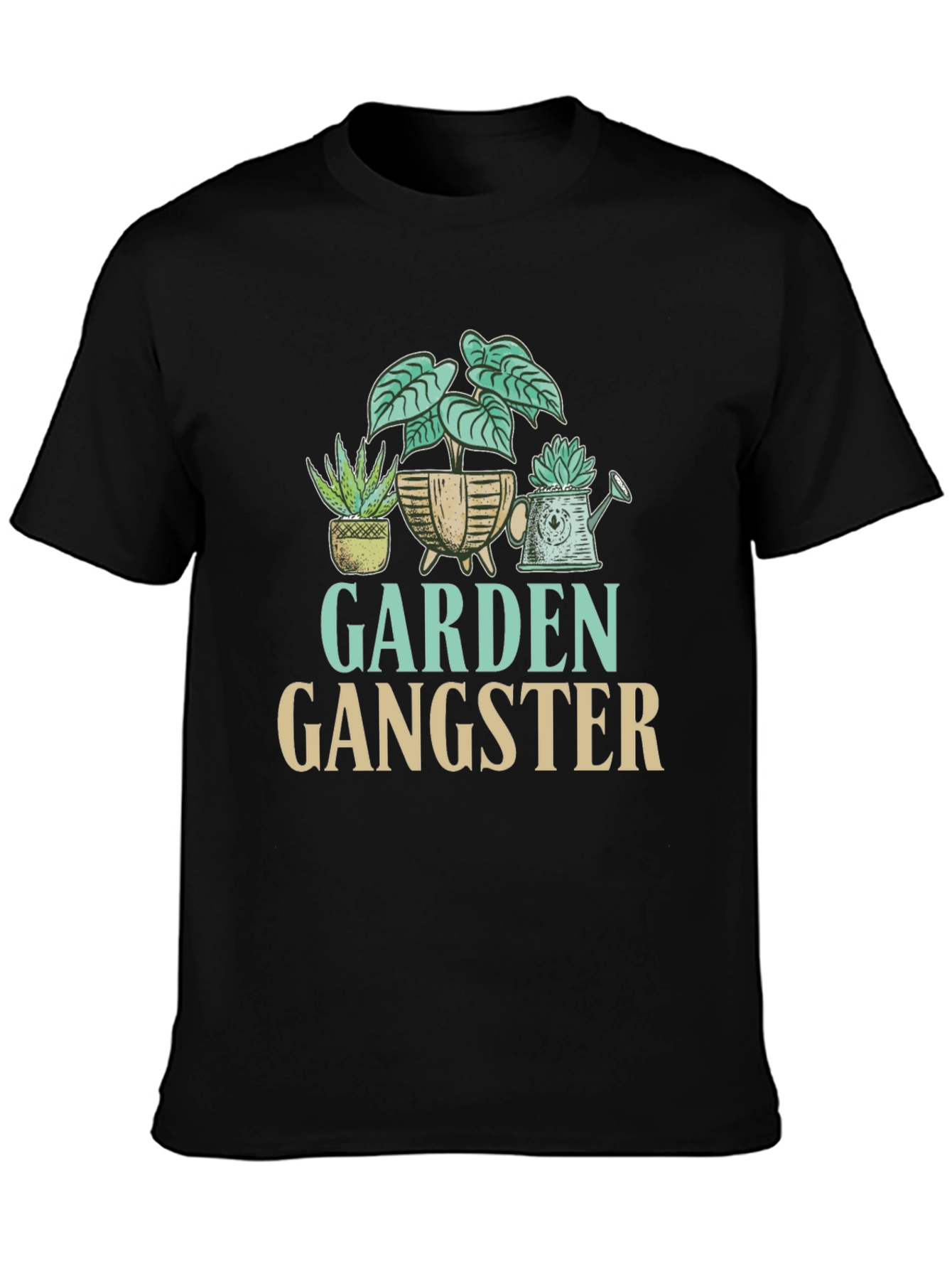 Black Garden Gangster Graphic T-Shirt view 3