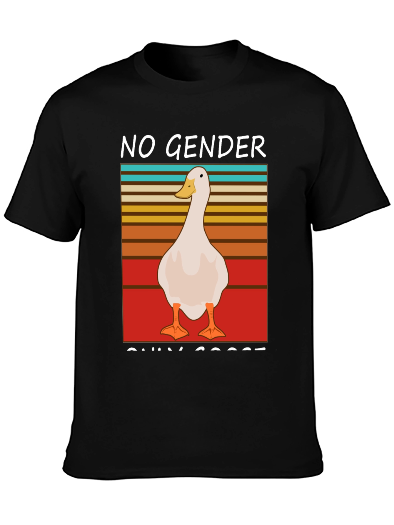 Black No Gender Only Goose T-Shirt view 3