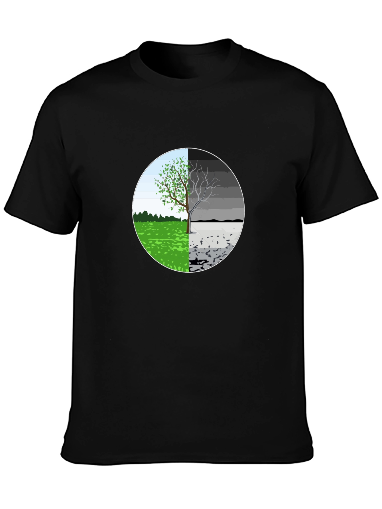 Black Nature's Balance Graphic T-Shirt view 3